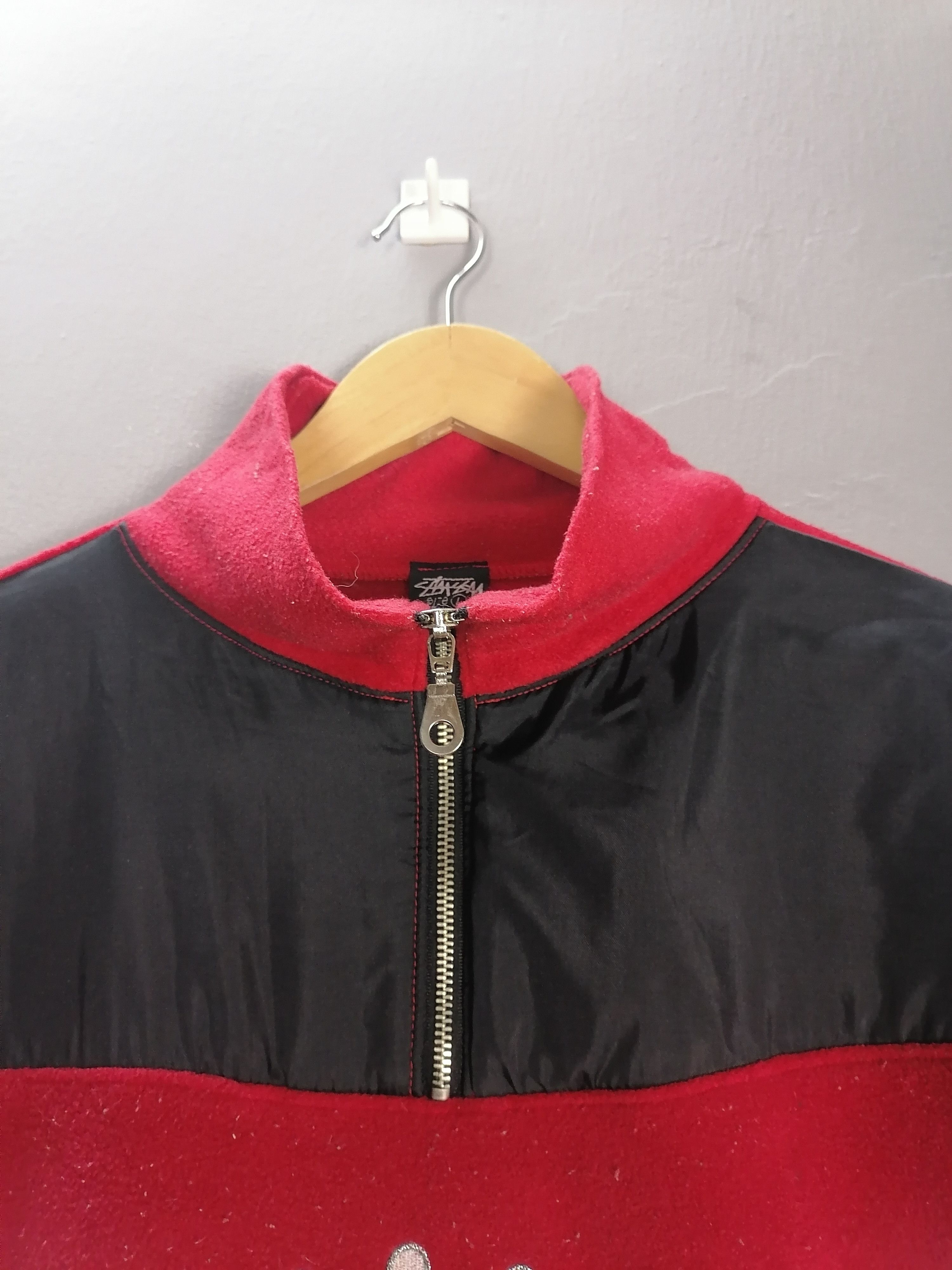 Stussy × Vintage Stussy Embroidery Logo Fleece Half Zipper Sweatshirt Size US L / EU 52-54 / 3 - 5 Thumbnail