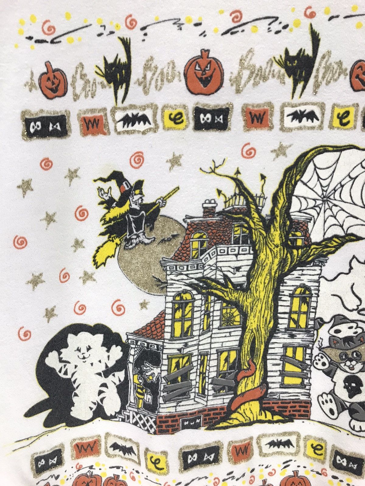 Vintage Vintage Pumpkin And Witch Black Magic Big Print Sweater Size US M / EU 48-50 / 2 - 3 Thumbnail