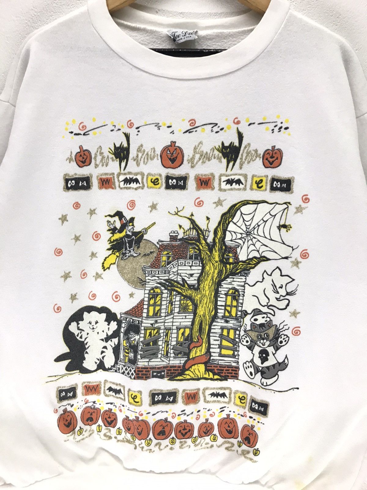 Vintage Vintage Pumpkin And Witch Black Magic Big Print Sweater Size US M / EU 48-50 / 2 - 2 Thumbnail
