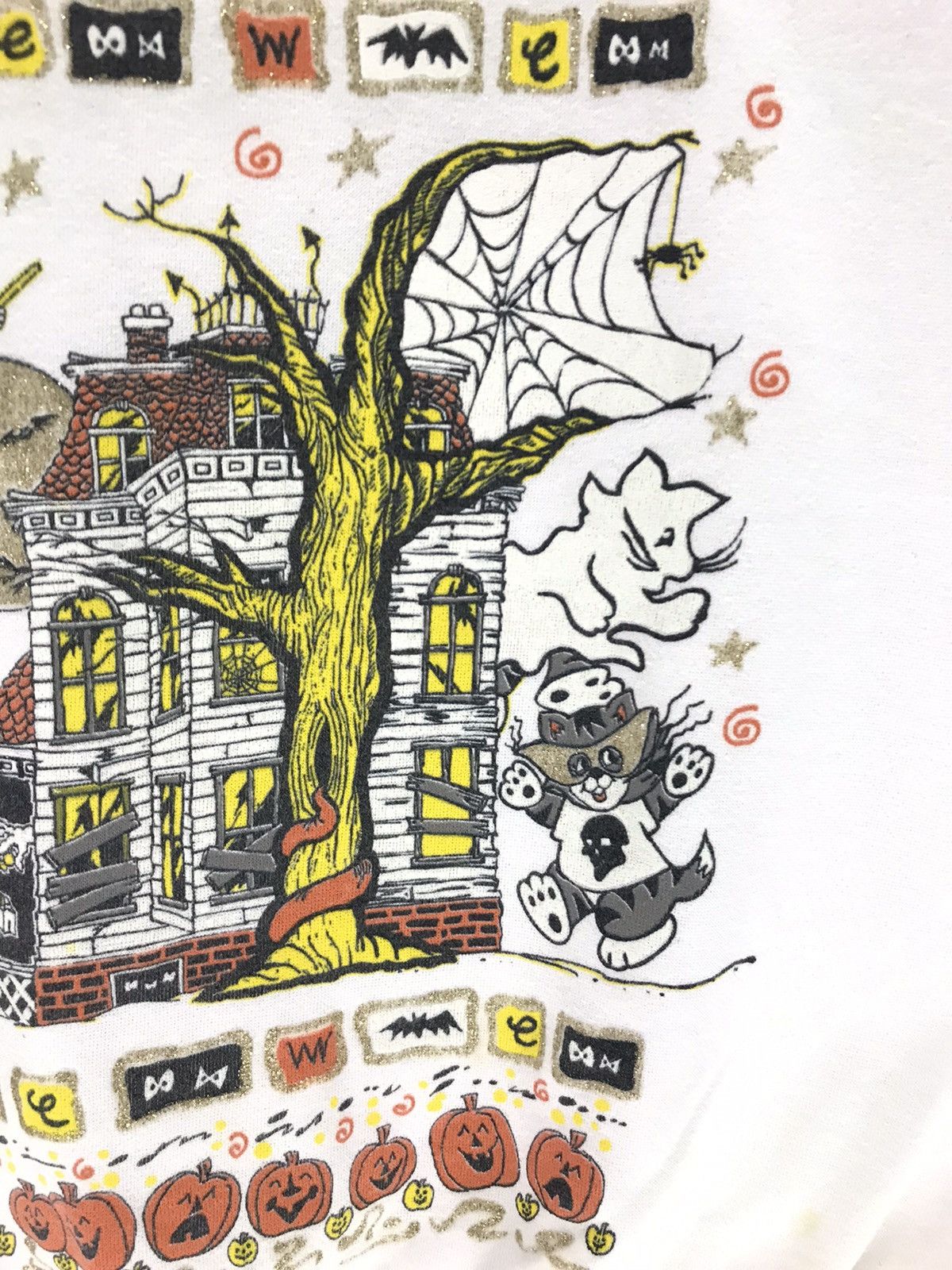 Vintage Vintage Pumpkin And Witch Black Magic Big Print Sweater Size US M / EU 48-50 / 2 - 5 Thumbnail