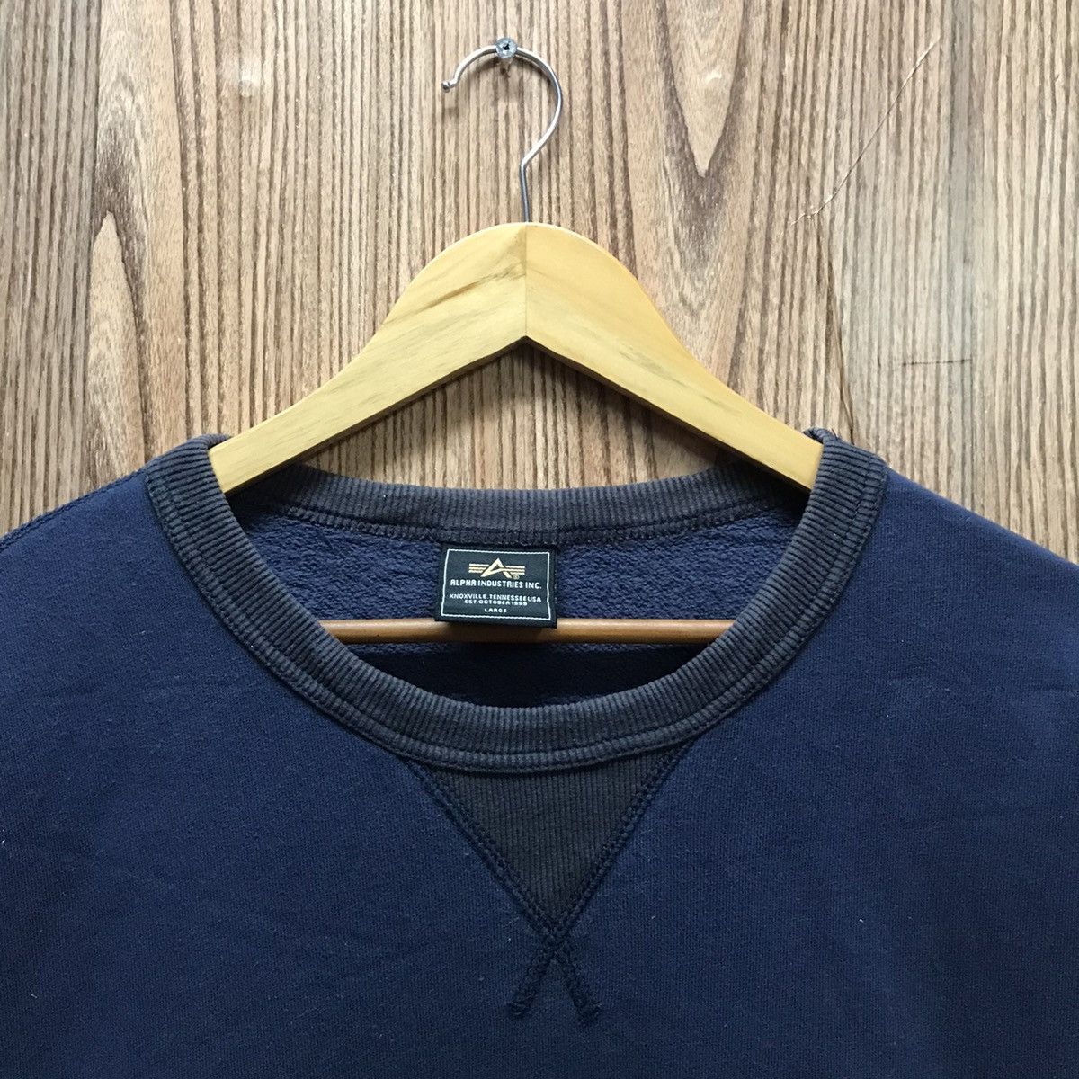 Alpha Industries × Vintage Vintage Alpha Industries Sweatshirt Plain Jumper Pullover Size US M / EU 48-50 / 2 - 3 Thumbnail