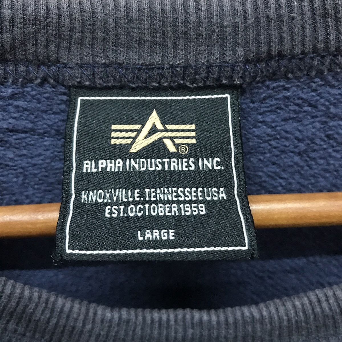 Alpha Industries × Vintage Vintage Alpha Industries Sweatshirt Plain Jumper Pullover Size US M / EU 48-50 / 2 - 6 Thumbnail