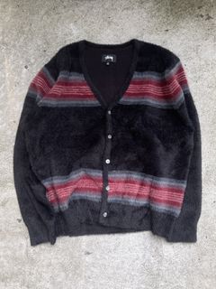 Stussy Shaggy Cardigan | Grailed