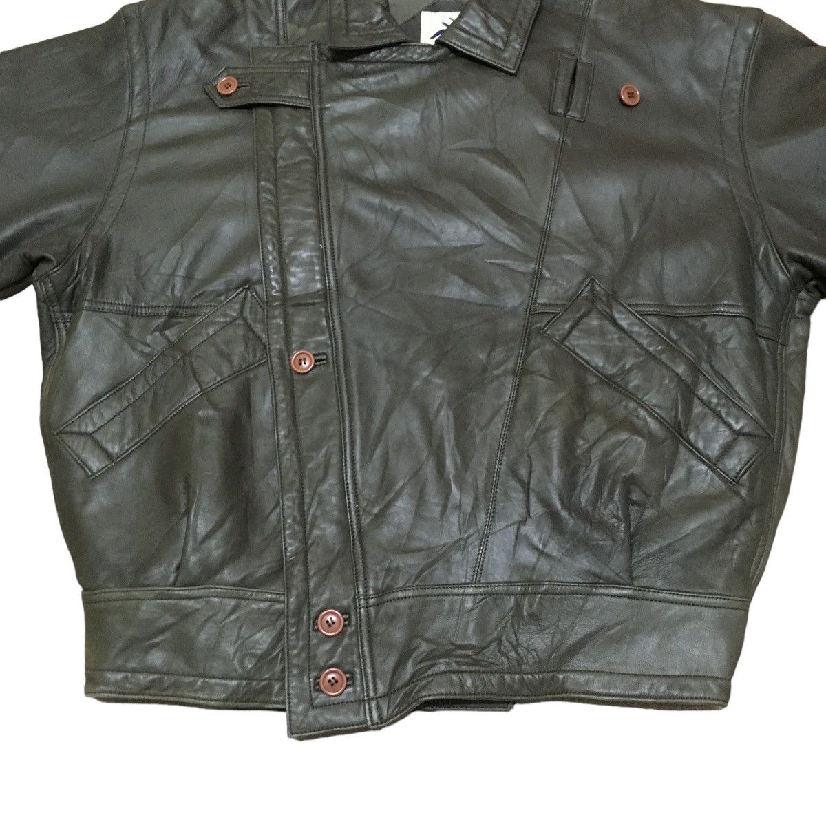 Issey Miyake Vtg Japanese Brand Hai Sporting Gear Leather Jacket 1990s Size US M / EU 48-50 / 2 - 4 Thumbnail