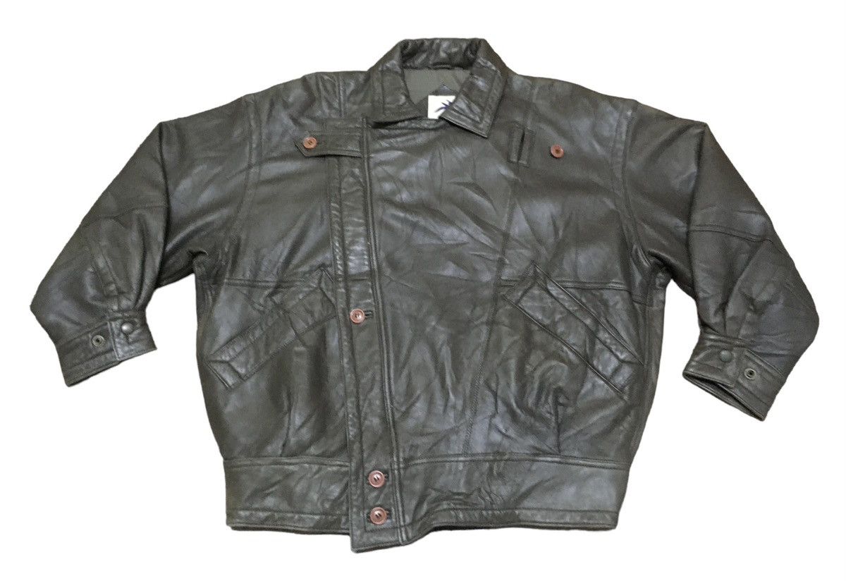 90s HAI sporting gear leather coat