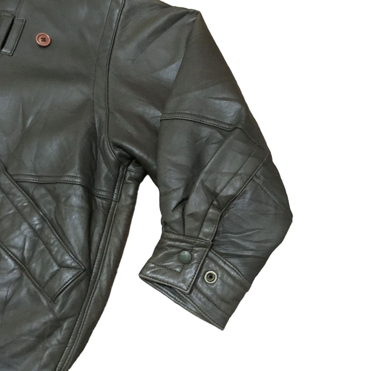 Issey Miyake Vtg Japanese Brand Hai Sporting Gear Leather Jacket 1990s Size US M / EU 48-50 / 2 - 6 Thumbnail