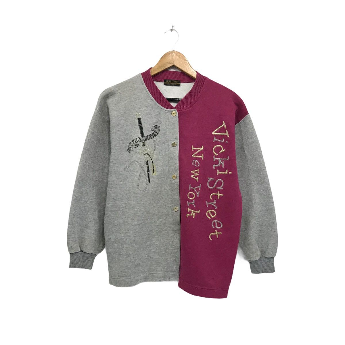 Japanese Brand × Vintage Vintage Vicki Street Cardigan Sweater Vicky Street New York Size US M / EU 48-50 / 2 - 1 Thumbnail