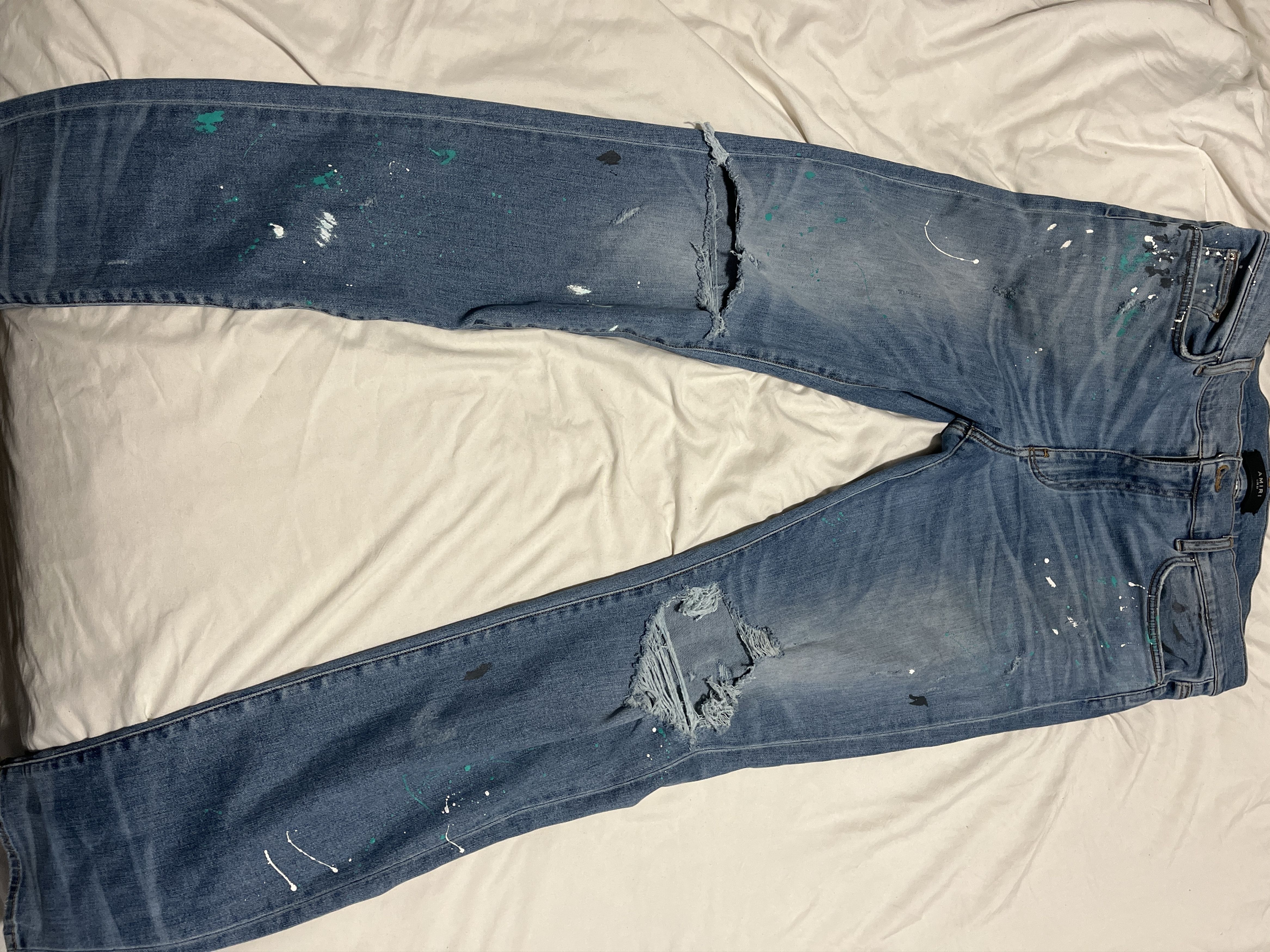 Amiri Paint-splatter rosebowl Amiri Jeans Size US 38 / EU 54 - 1 Thumbnail