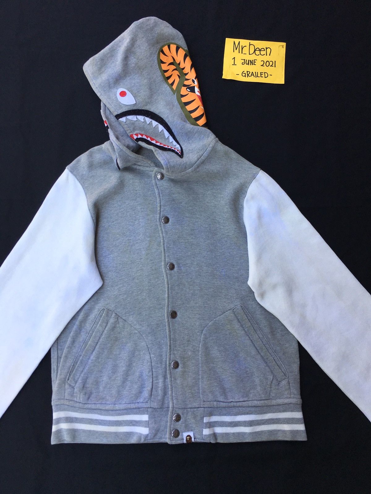 Bape Shark Hoodie Varsity Jacket Size US S / EU 44-46 / 1 - 2 Thumbnail
