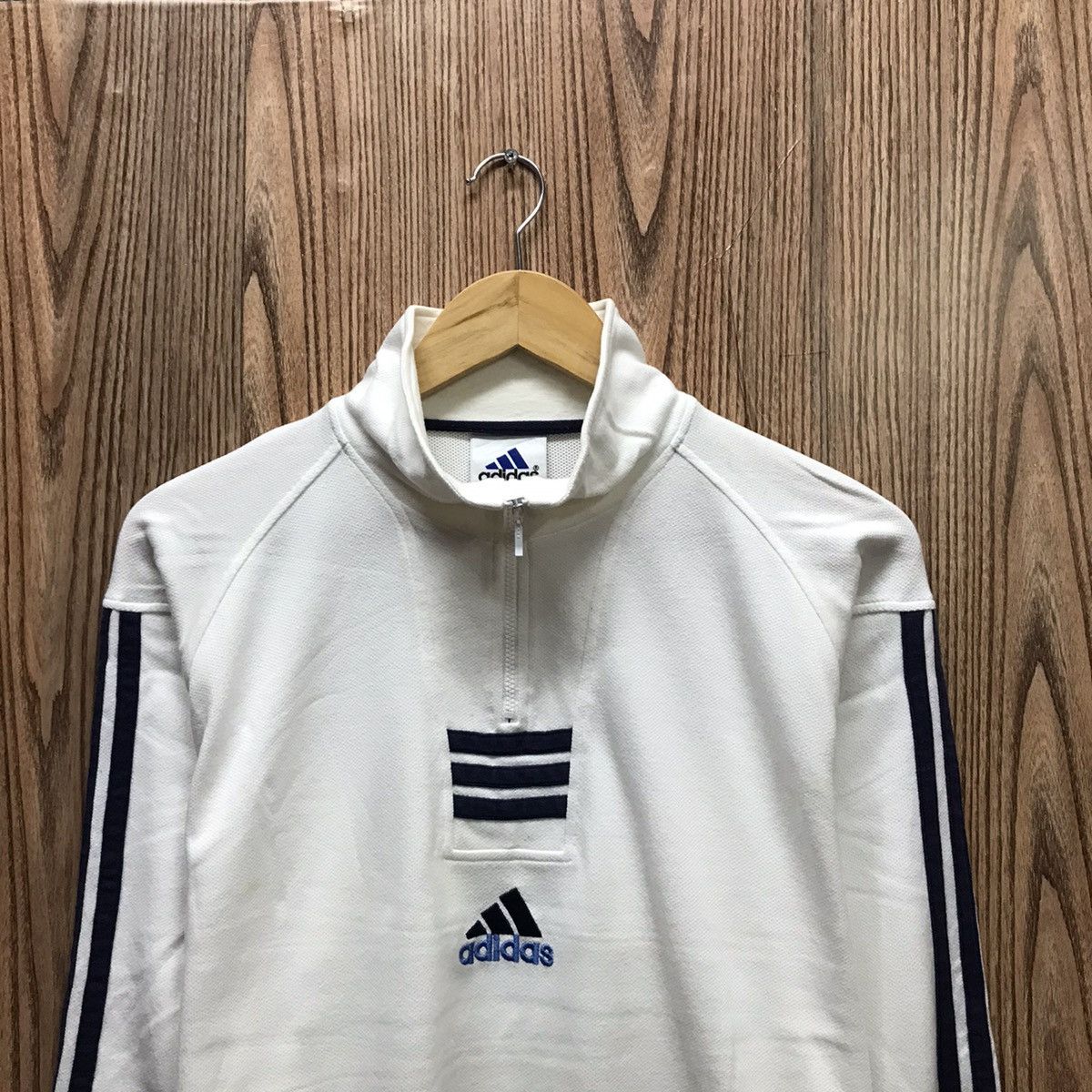 Adidas × Vintage Vintage Adidas Sports Sweatshirt HalfZip AdidasThreeStripes Size US M / EU 48-50 / 2 - 3 Thumbnail