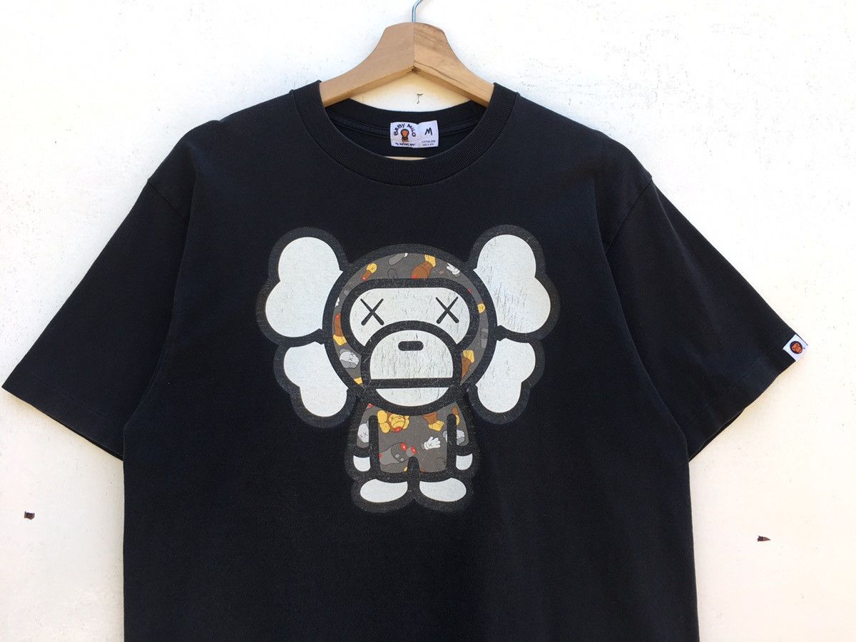 image of Bape x Kaws Baby Milo Tee (2005) in Black, Men's (Size Medium)