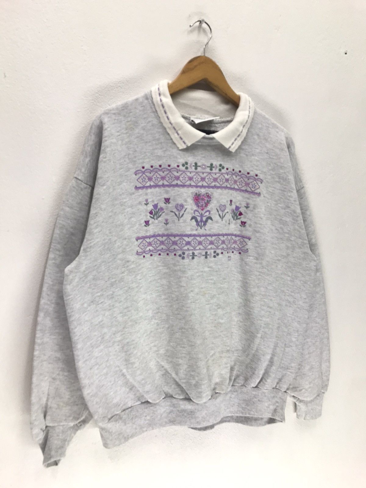 Vintage Vintage Morning Sun Flower Design Sweatshirt Size US L / EU 52-54 / 3 - 5 Thumbnail