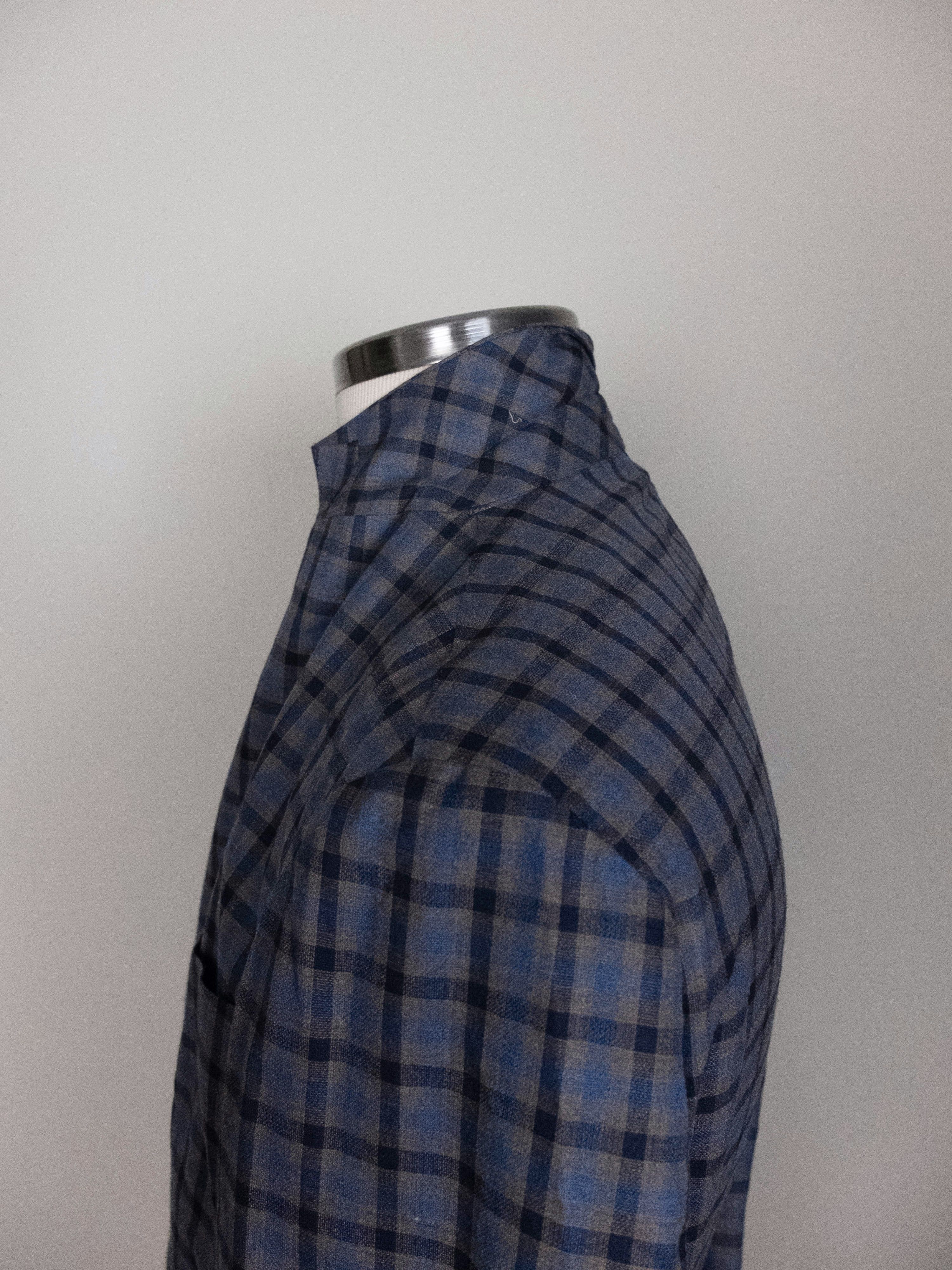 Tombolini TOMBOLINI wool silk plaid sportcoat jacket 42 US / 52 IT q Size 42R - 2 Thumbnail