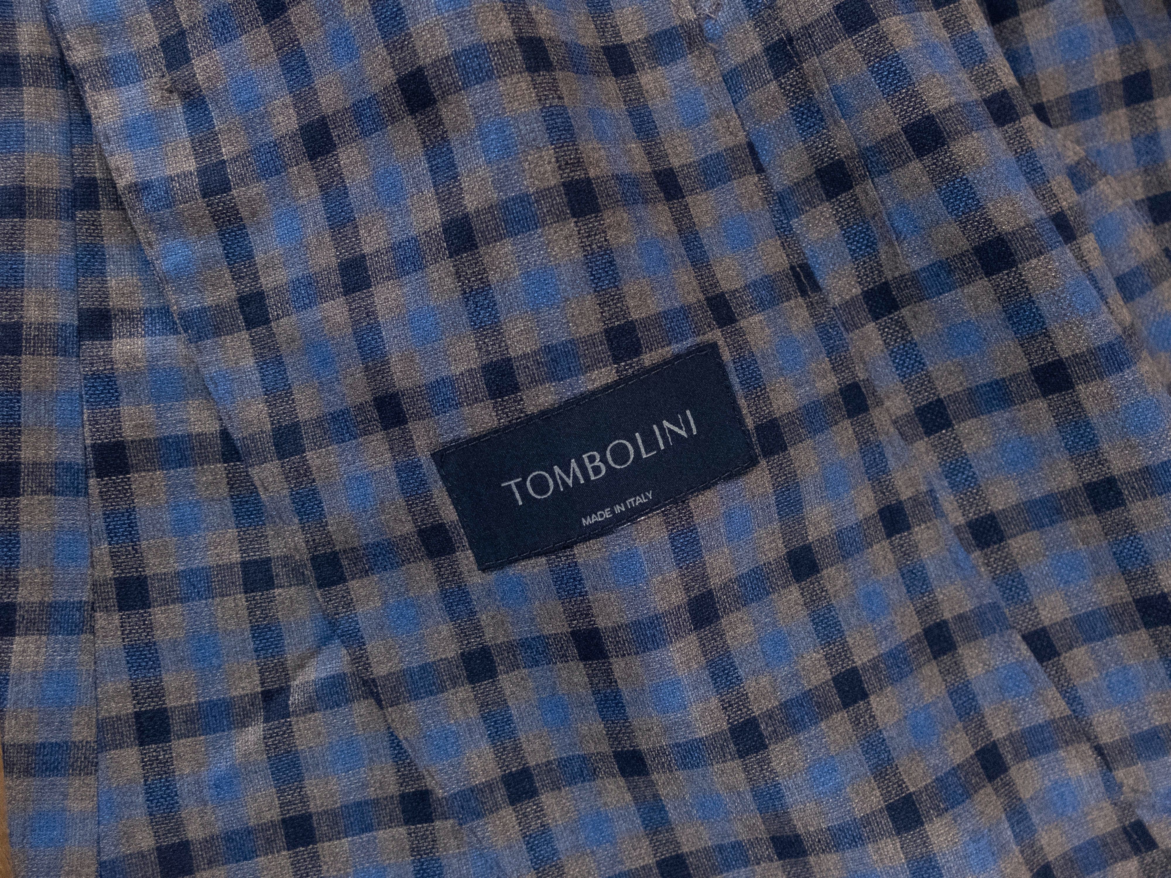 Tombolini TOMBOLINI wool silk plaid sportcoat jacket 42 US / 52 IT q Size 42R - 5 Thumbnail