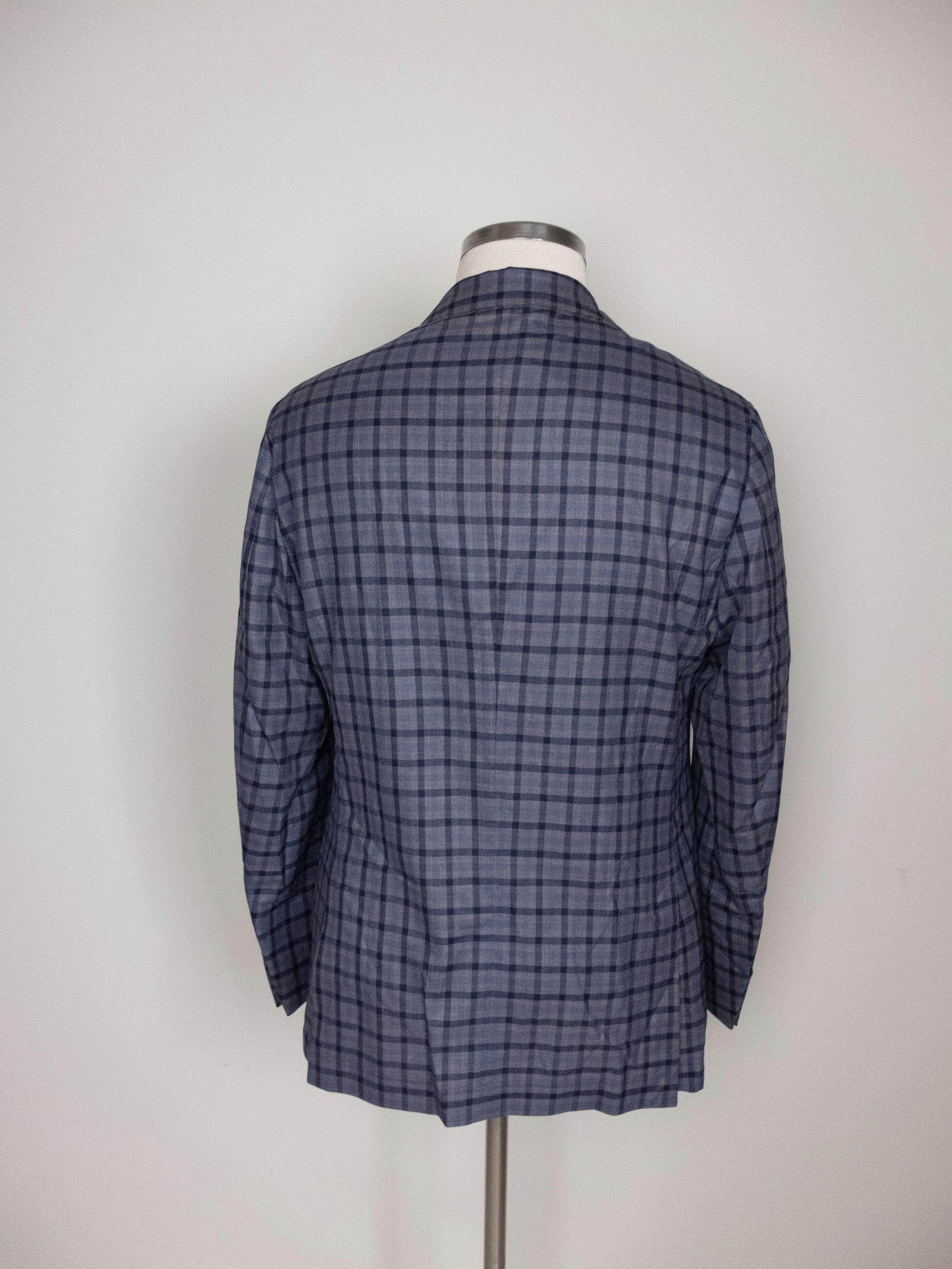 Tombolini TOMBOLINI wool silk plaid sportcoat jacket 42 US / 52 IT q Size 42R - 3 Thumbnail