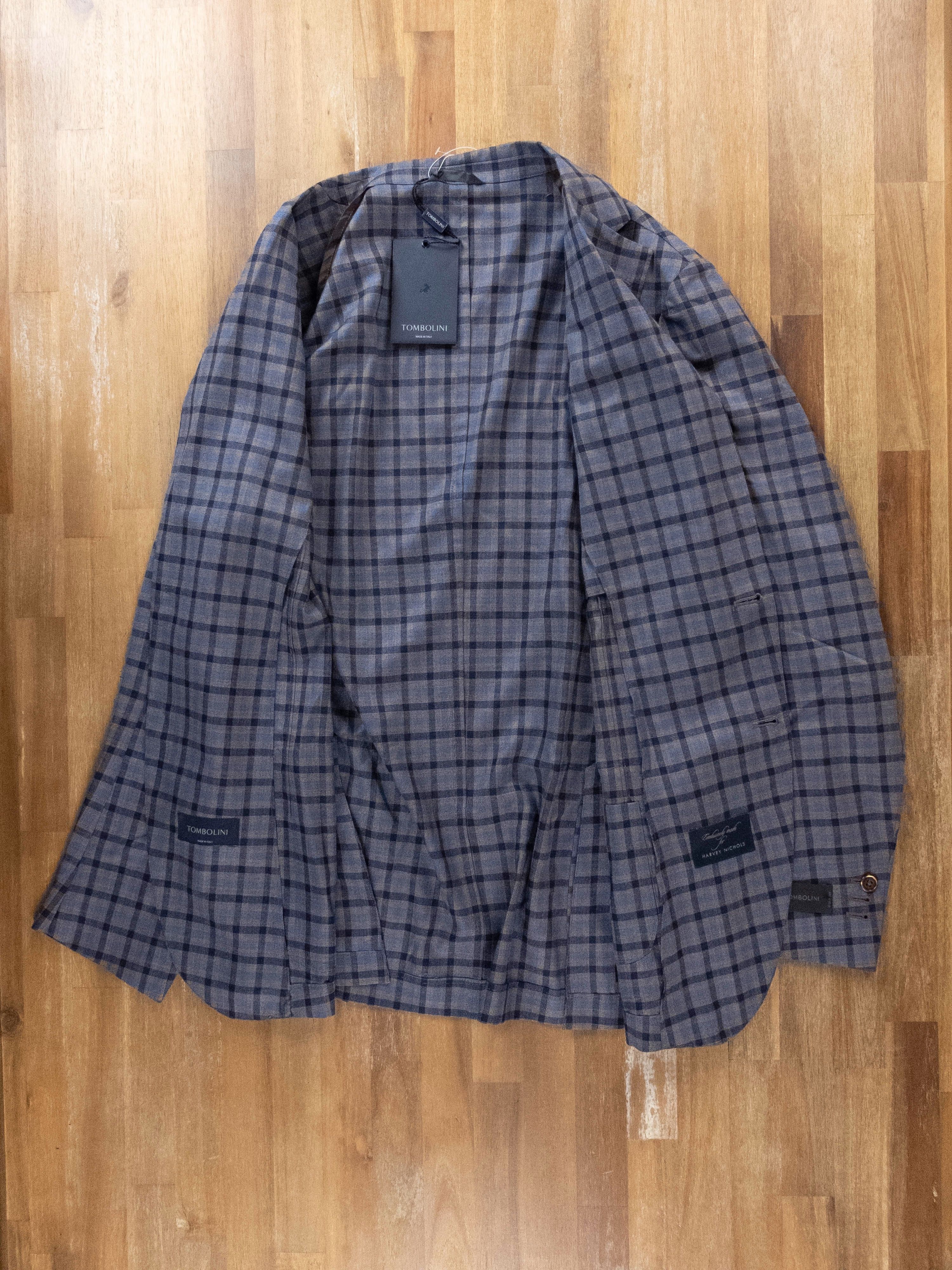 Tombolini TOMBOLINI wool silk plaid sportcoat jacket 42 US / 52 IT q Size 42R - 4 Thumbnail