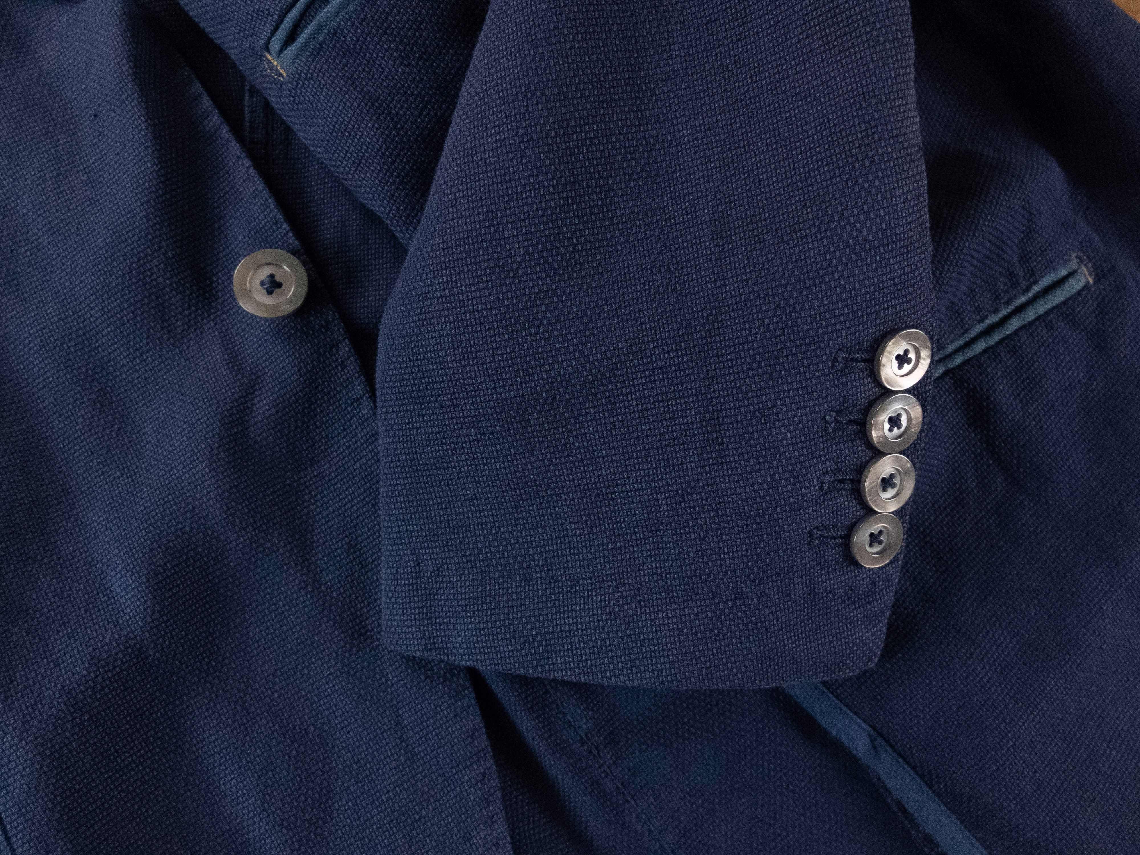 Hackett HACKETT blue linen cotton blazer sportcoat jacket Size 42 US Size 42R - 8 Thumbnail