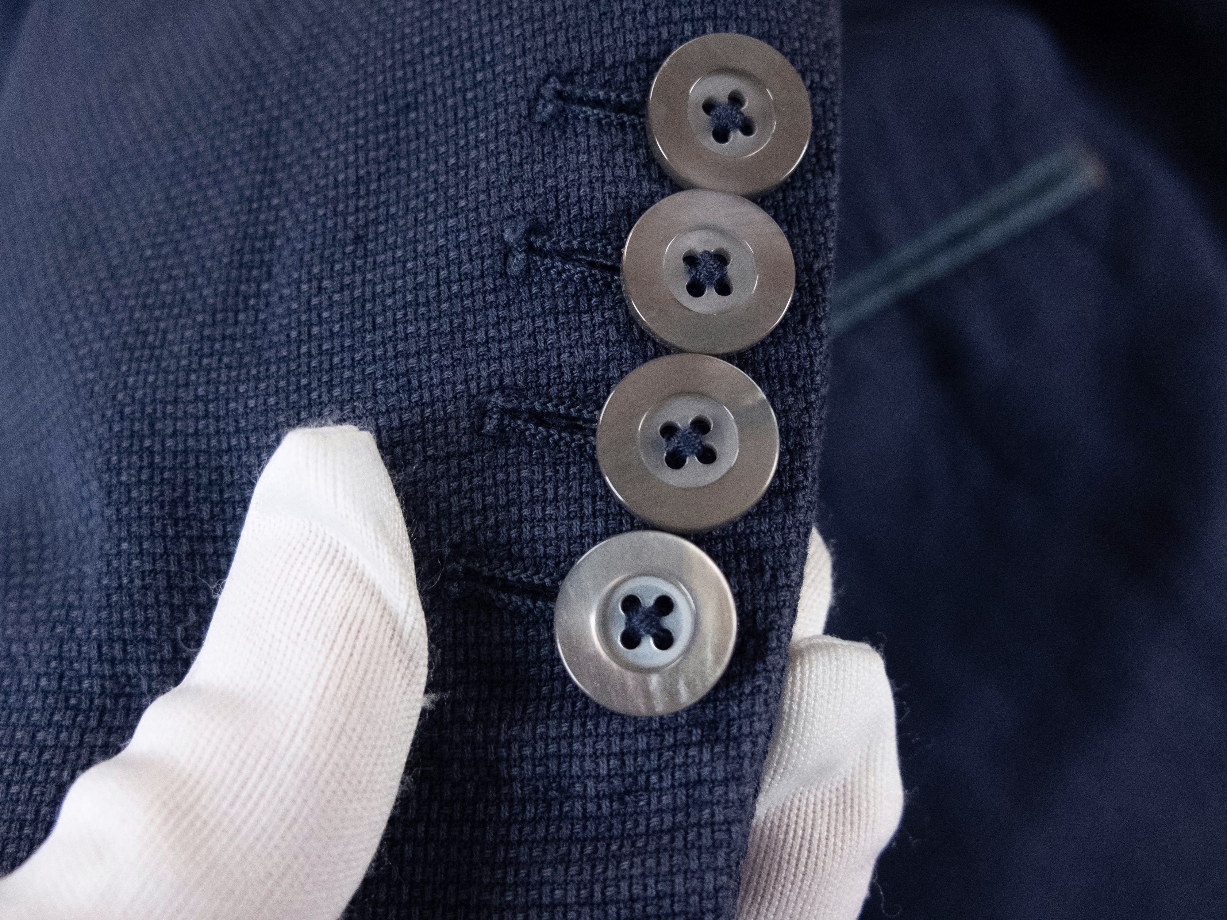 Hackett HACKETT blue linen cotton blazer sportcoat jacket Size 42 US Size 42R - 9 Thumbnail
