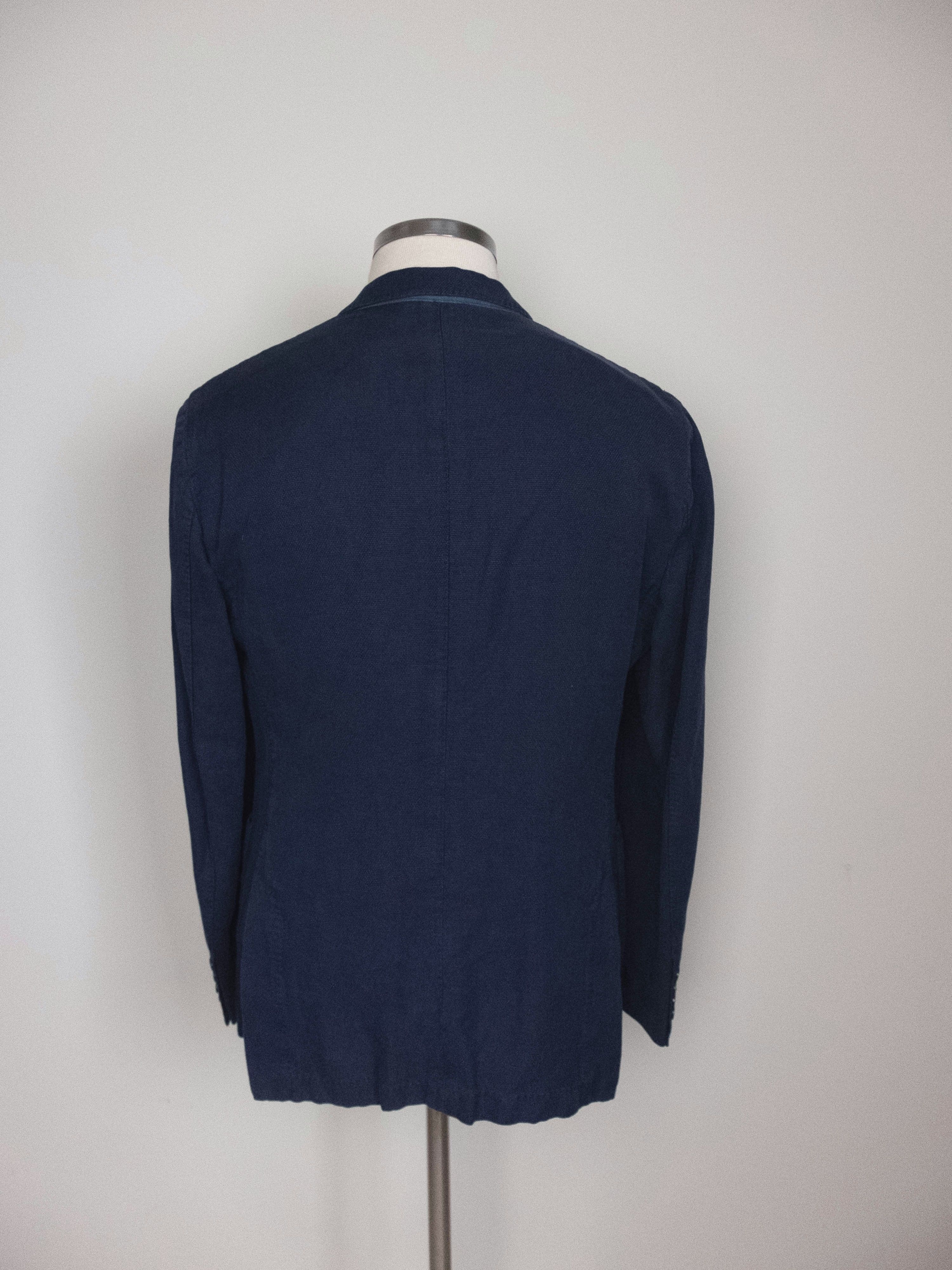 Hackett HACKETT blue linen cotton blazer sportcoat jacket Size 42 US Size 42R - 3 Thumbnail