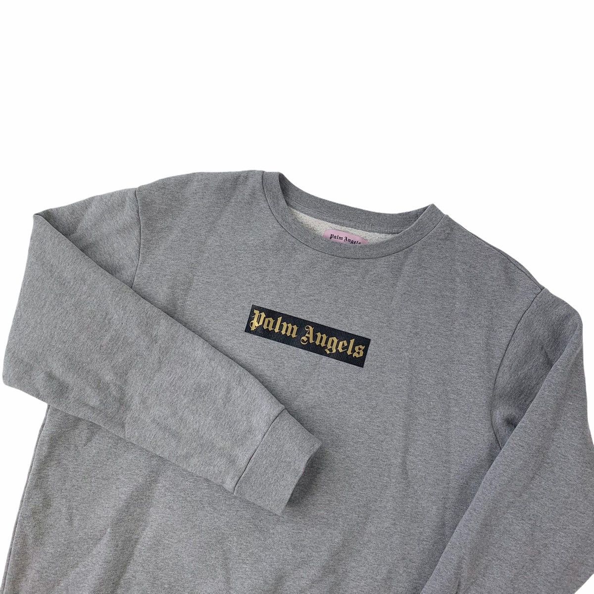 image of Palm Angels Grey Box Logo Sweatshirt, Men's (Size Medium)