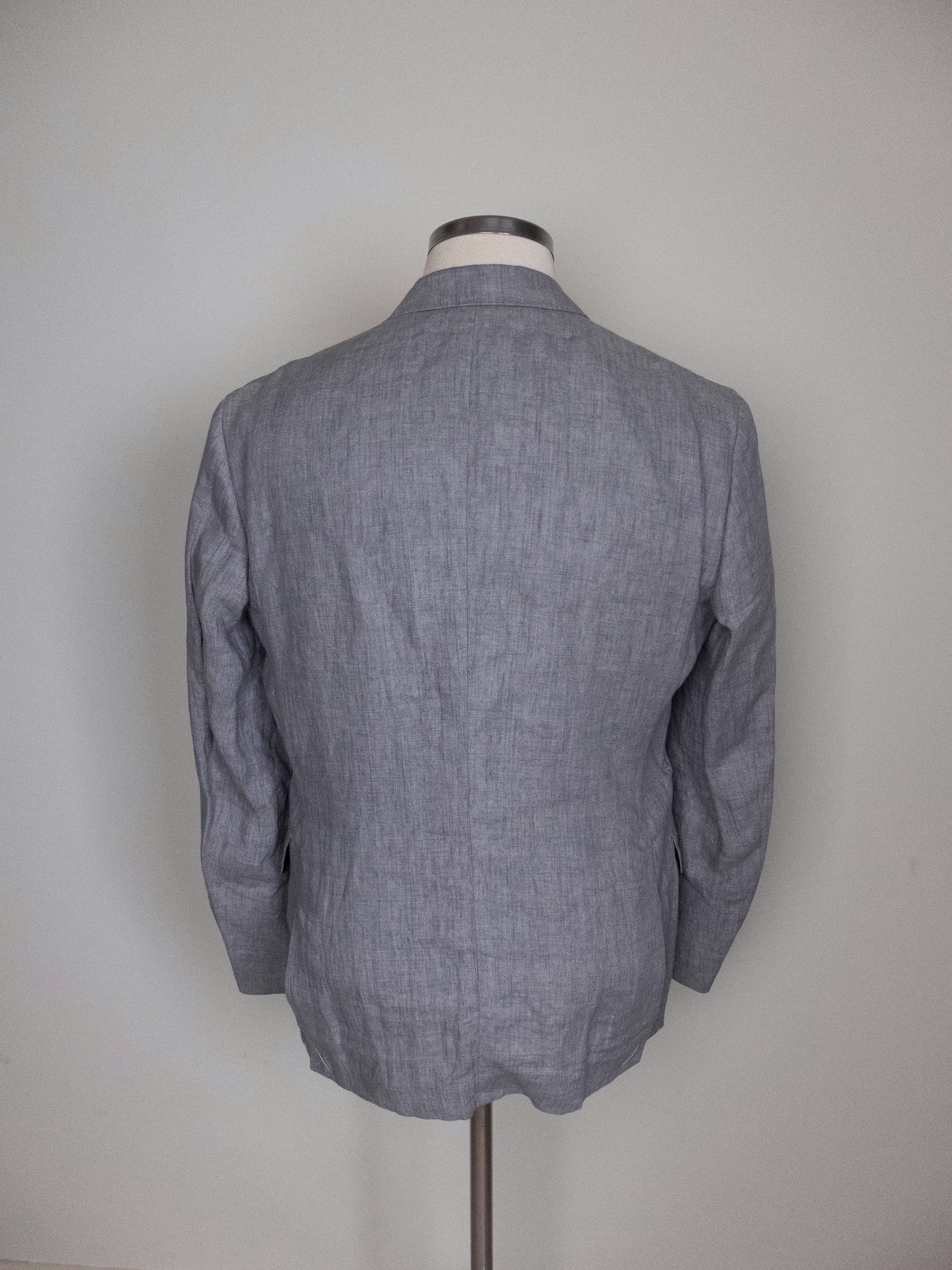 Hackett HACKETT gray linen blazer sportcoat jacket Size 40 US q Size 40R - 3 Thumbnail