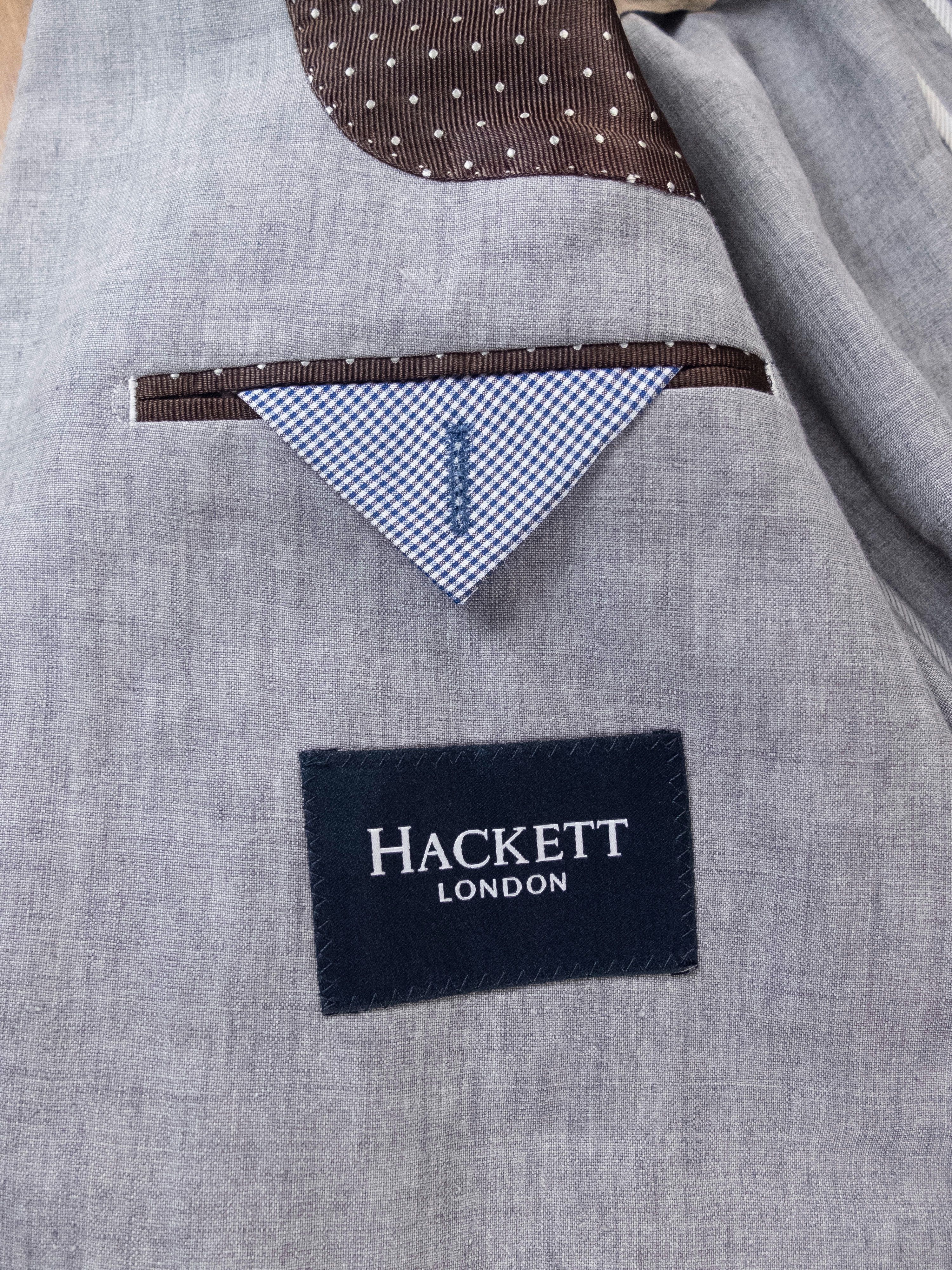 Hackett HACKETT gray linen blazer sportcoat jacket Size 40 US q Size 40R - 5 Thumbnail