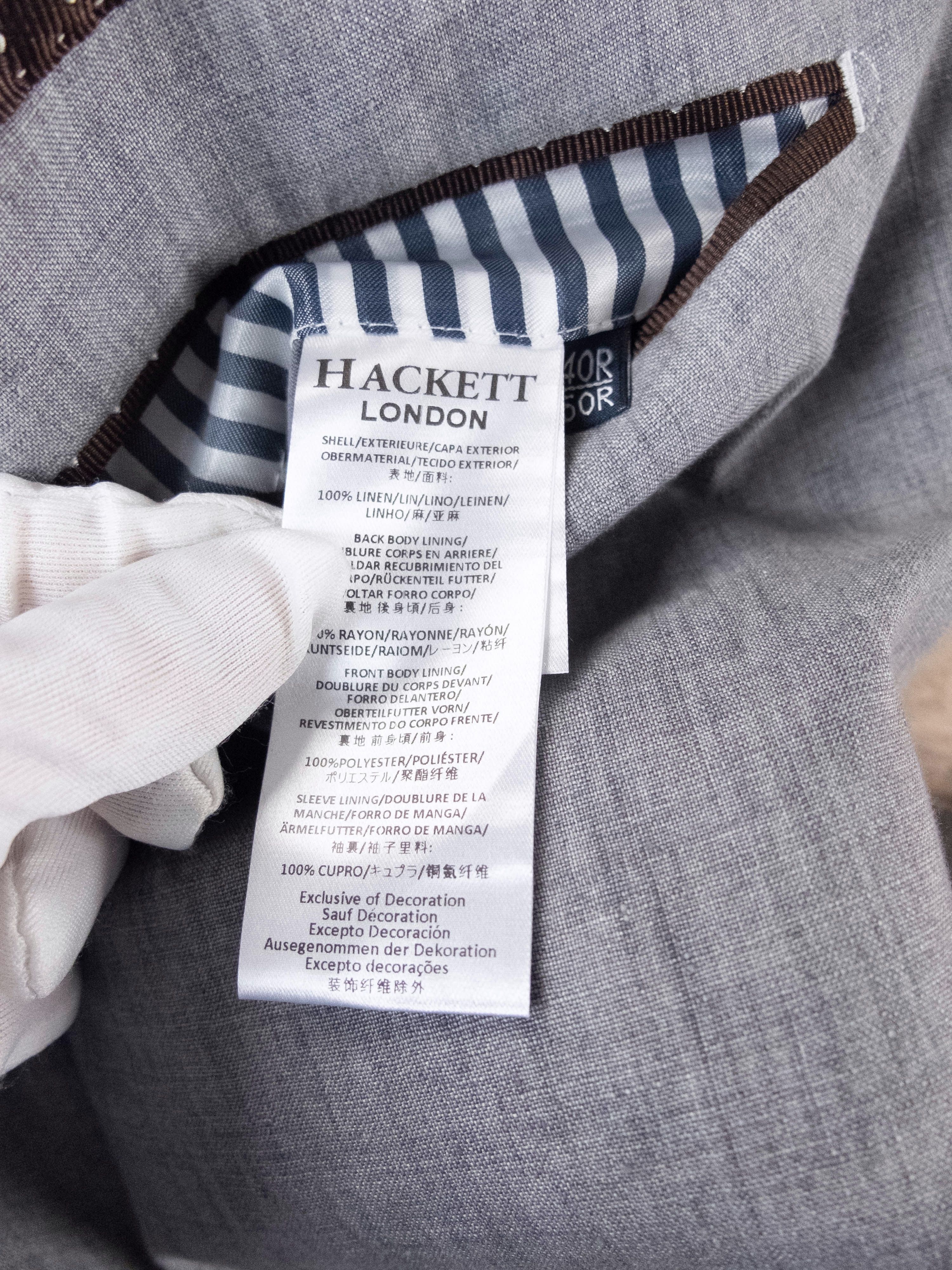 Hackett HACKETT gray linen blazer sportcoat jacket Size 40 US q Size 40R - 7 Thumbnail