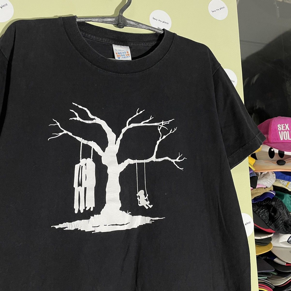 Vintage Vintage Y2K Graphic Tee Dark Tree Print Grunge Black Slim L Size US L / EU 52-54 / 3 - 4 Thumbnail