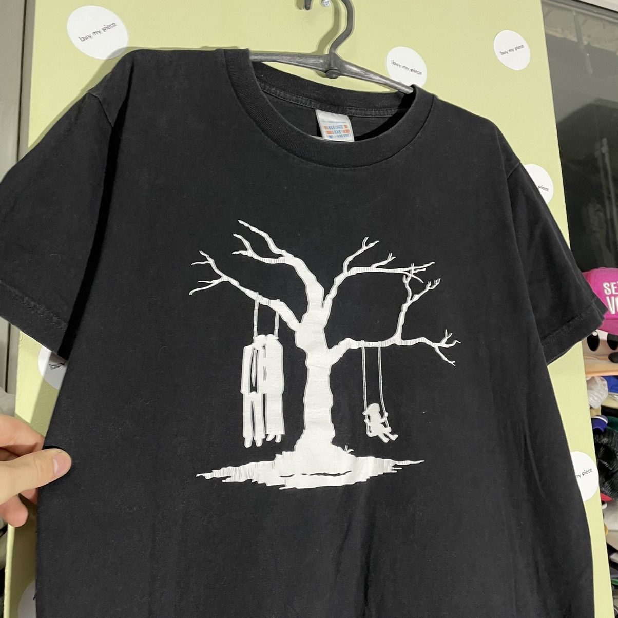 Vintage Vintage Y2K Graphic Tee Dark Tree Print Grunge Black Slim L Size US L / EU 52-54 / 3 - 5 Thumbnail