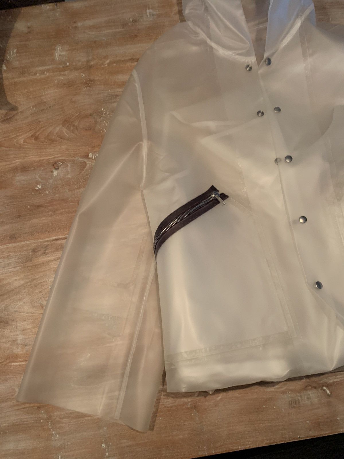 Rick Owens 1-1 TRANSLUCENT BANANA CUT PARKA O/S Size US M / EU 48-50 / 2 - 8 Thumbnail