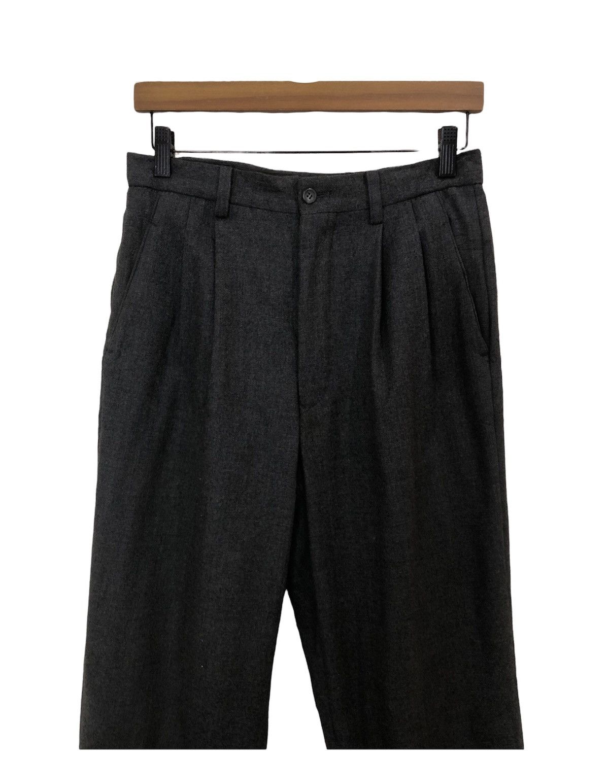 Issey Miyake 90s Issey Miyake Men Gabardine Wool Pant Size US 29 - 2 Thumbnail