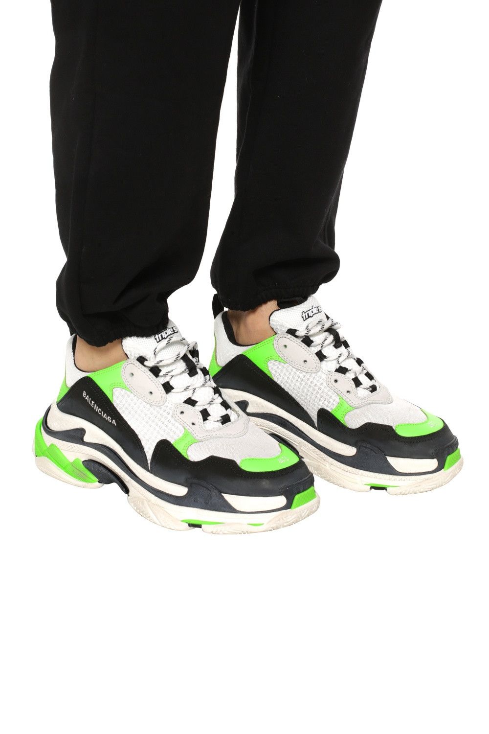Balenciaga BALENCIAGA Triple S white green black fluo sneakers 9 42 Size US 9 / EU 42 - 1 Thumbnail