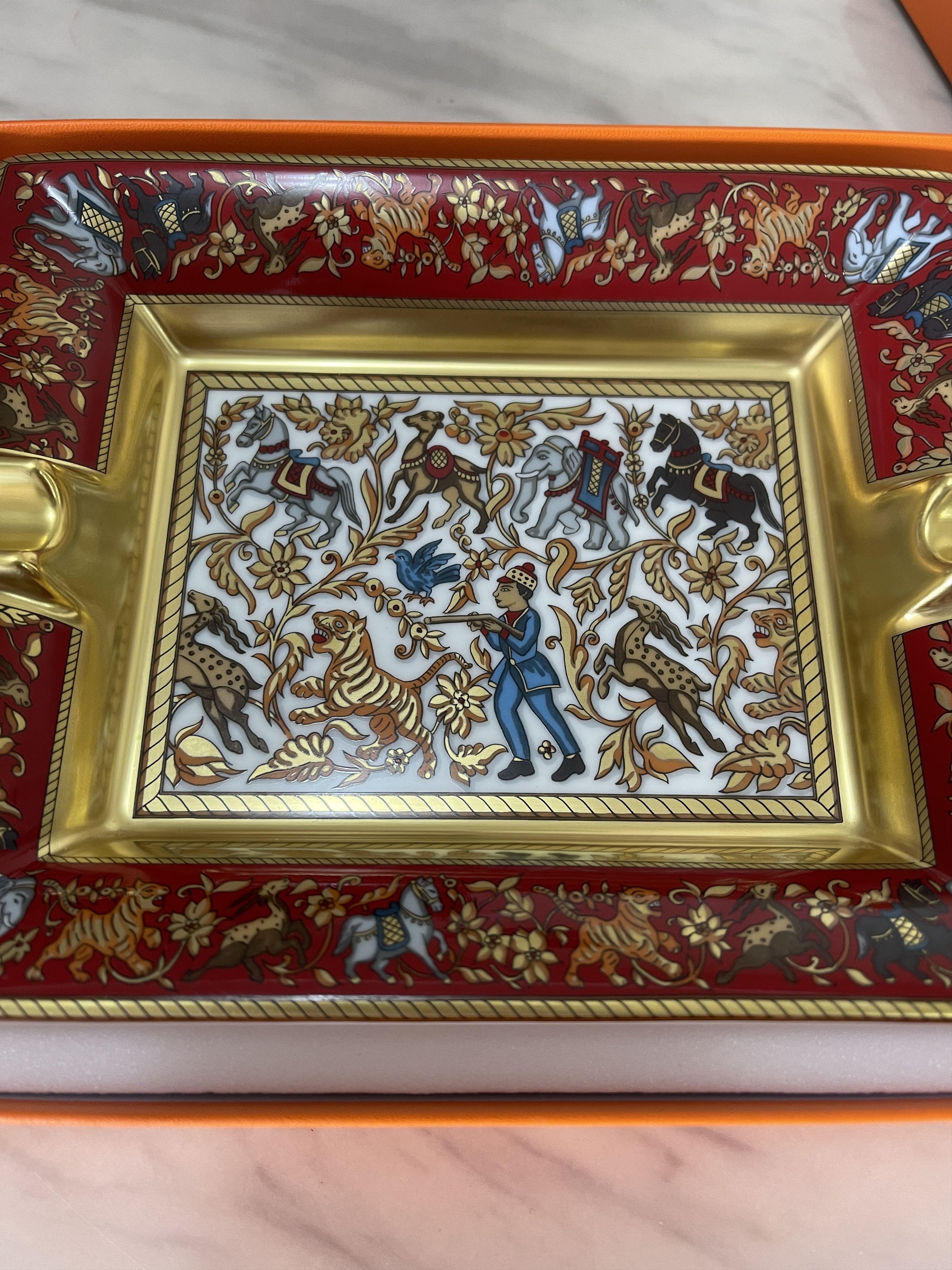 Hermes Hermès Gold New Porcelain Indian Ashtray - New with Tags Size ONE SIZE - 2 Thumbnail