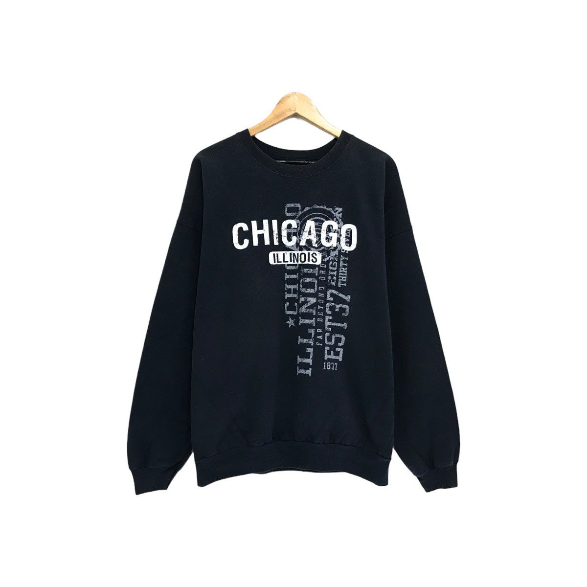 Vintage Vintage Chicago Illinois Sweatshirt Jumper American College Size US L / EU 52-54 / 3 - 1 Thumbnail