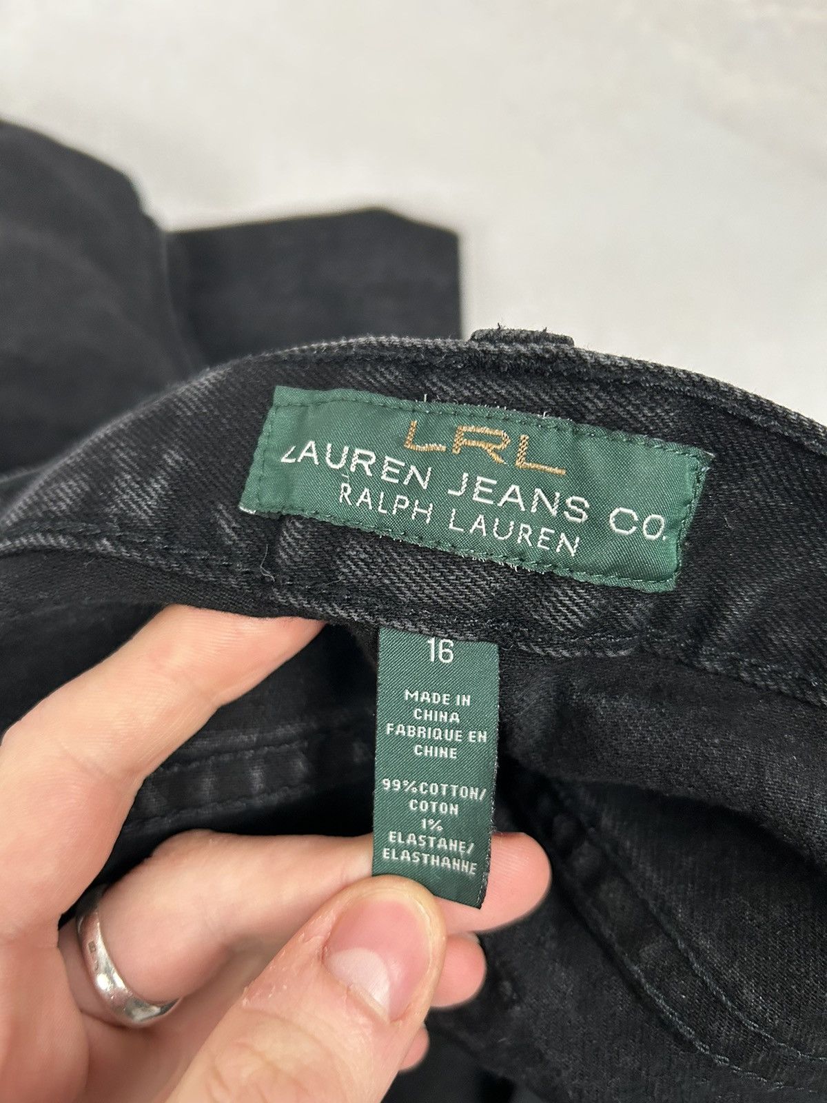 Ralph Lauren Vintage Ralph Lauren Jeans Co. LRL Black Washed Denim Size US 32 / EU 48 - 6 Thumbnail
