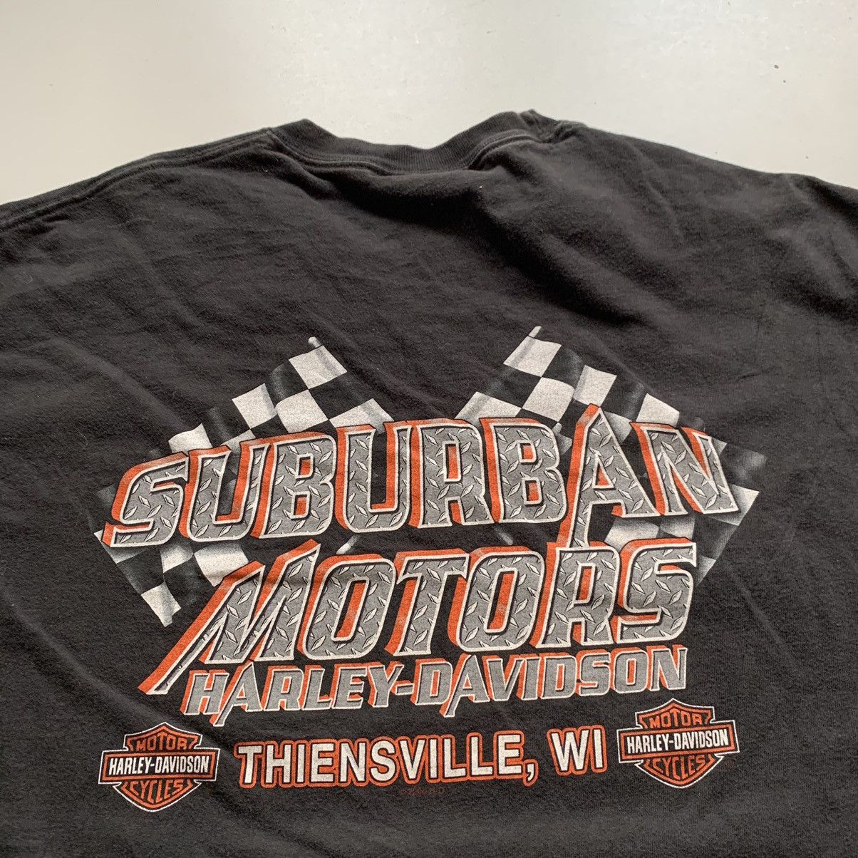 Harley Davidson × Vintage Vintage Y2K Harley Davidson Racing t shirt theinsville, Wi Size US XL / EU 56 / 4 - 5 Thumbnail