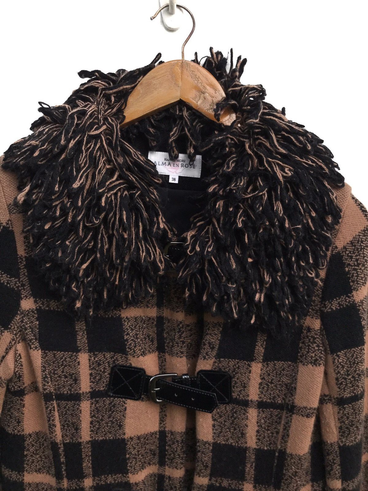 Designer × Hanae Mori Japanese Designers Hanae Mori Checkered Long Winter Jacket Size US XS / EU 42 / 0 - 3 Thumbnail