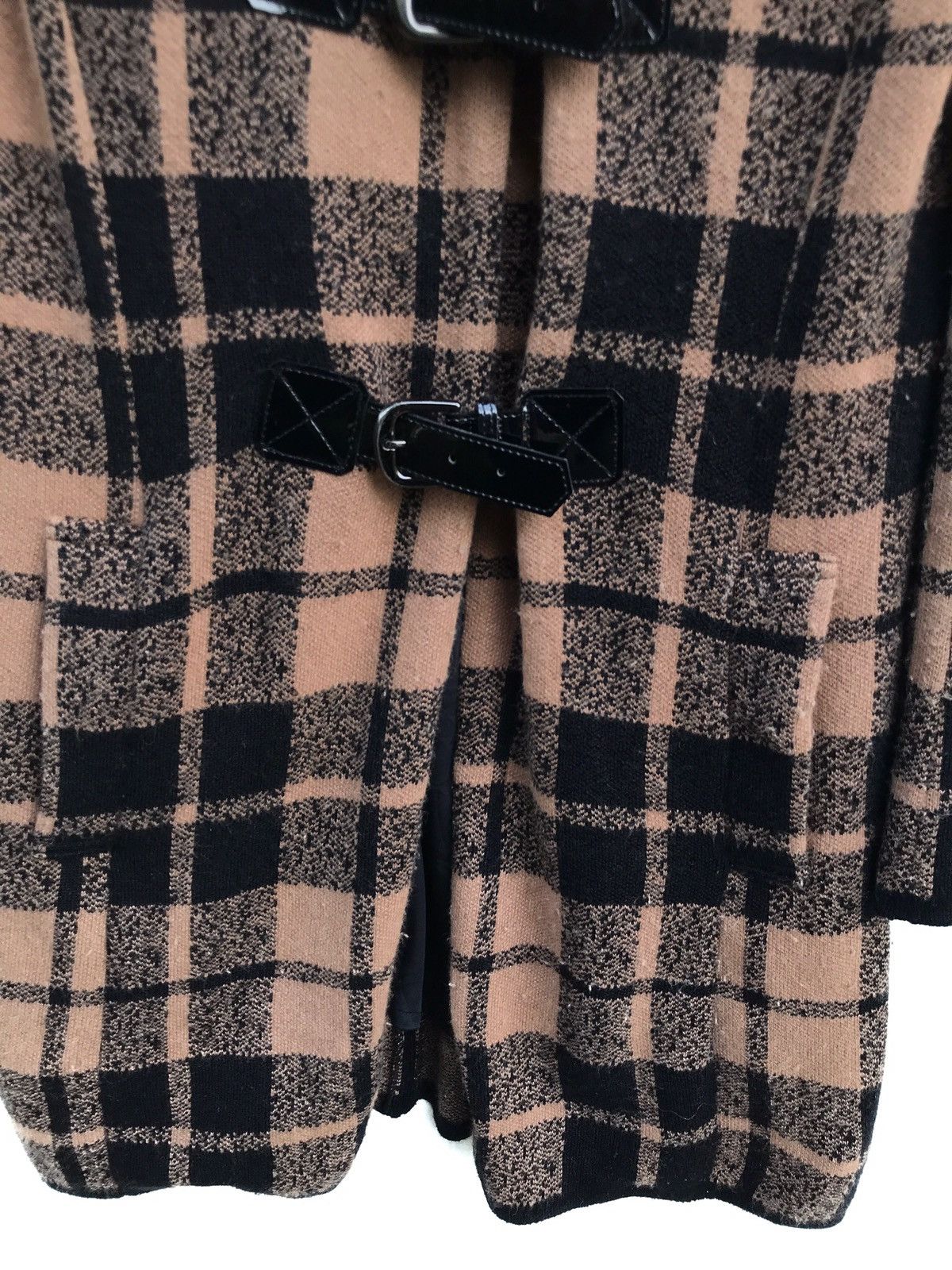 Designer × Hanae Mori Japanese Designers Hanae Mori Checkered Long Winter Jacket Size US XS / EU 42 / 0 - 4 Thumbnail