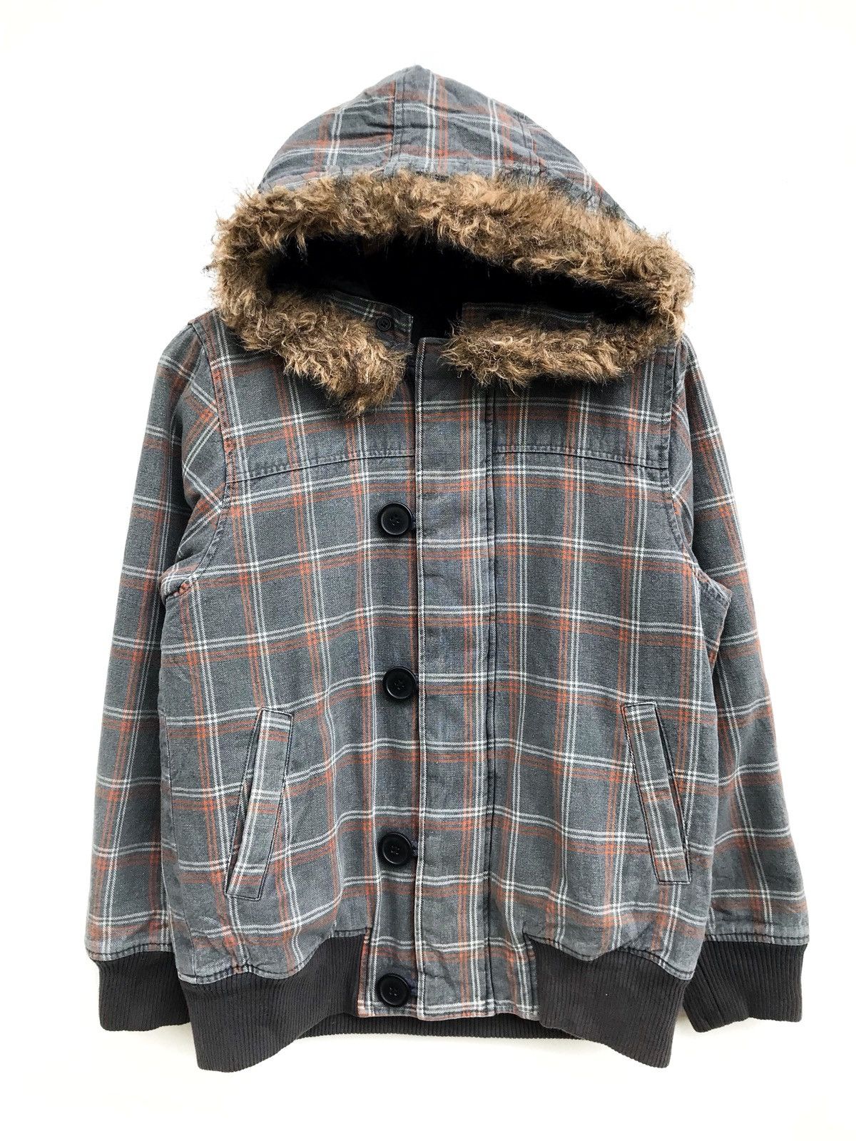 Designer × Japanese Brand Japanese Brand Estacot Checked Hoodie Button Zipper Jacket Size US S / EU 44-46 / 1 - 1 Thumbnail