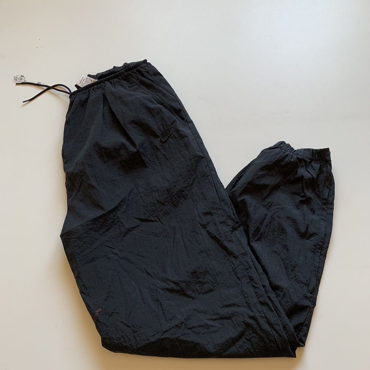 Nike × Vintage Vintage 90s nike embroidered track pants black size Large Size US 33 - 1 Thumbnail