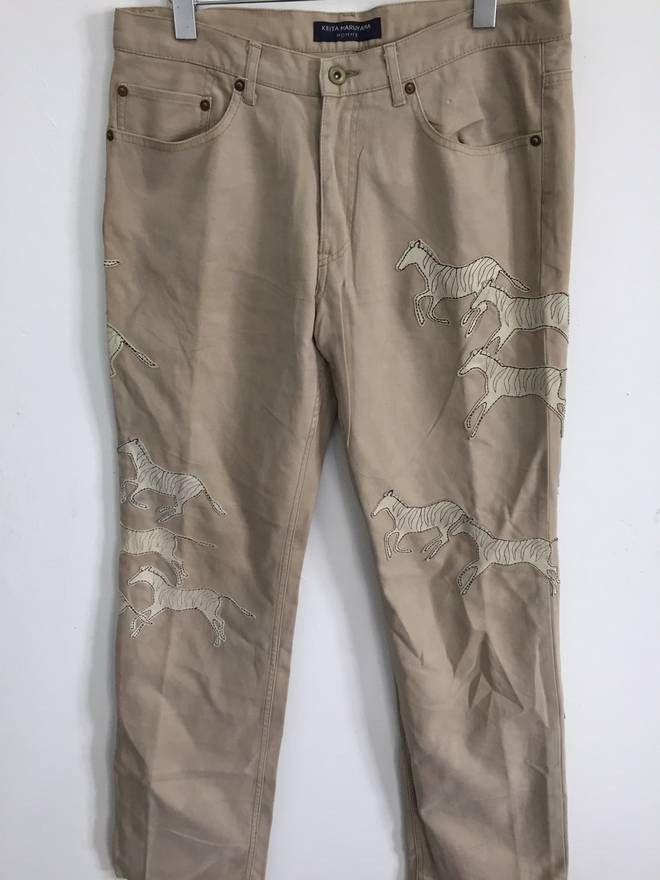 image of Designer Keita Maruyama Homme Patches Pants in Brown, Men's (Size 33)