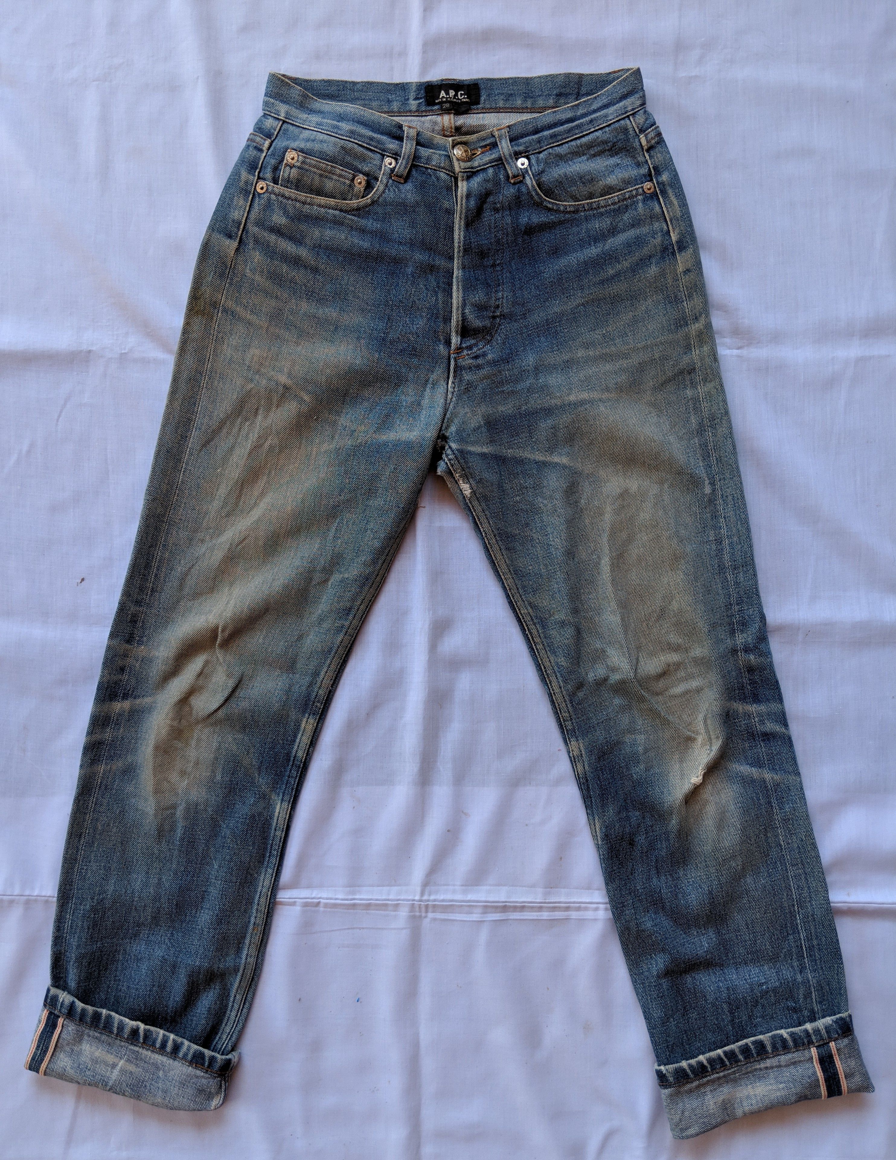 A.P.C. Vintage selvedge denim A.P.C distressed denim Size US 28 / EU 44 - 1 Thumbnail
