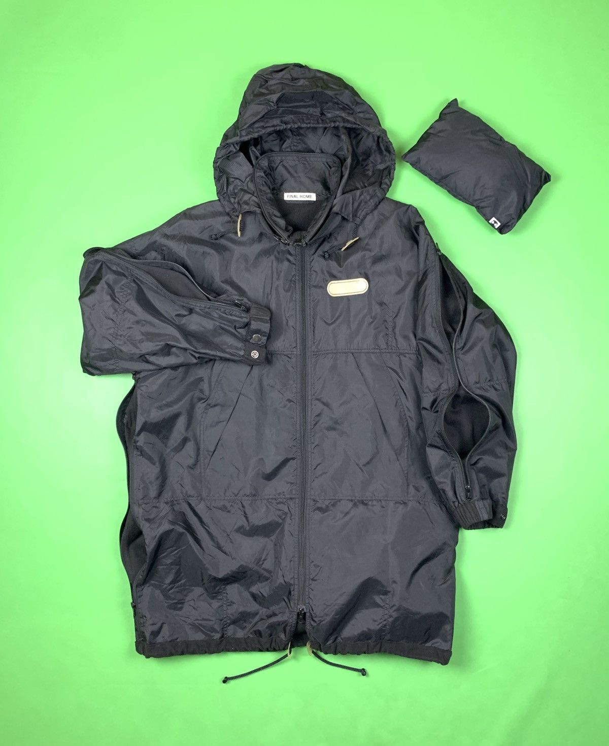 image of 1990S Final Home Nylon Survival Parka / Jacket in Black, Men's (Size Medium)