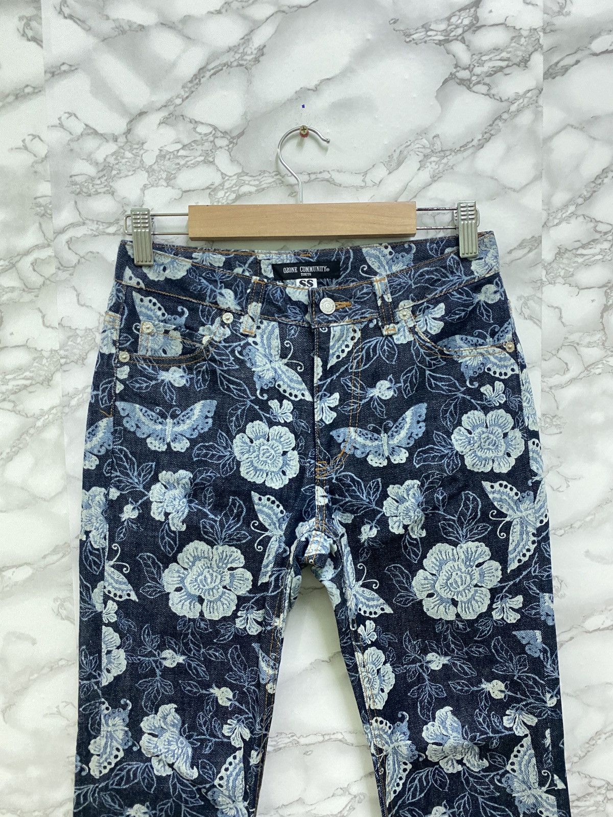 Designer × Japanese Brand Japanese OZONE COMMUNITY TOKYO 🌸 🦋 Flared Denim Pants Size US 26 / EU 42 - 3 Thumbnail