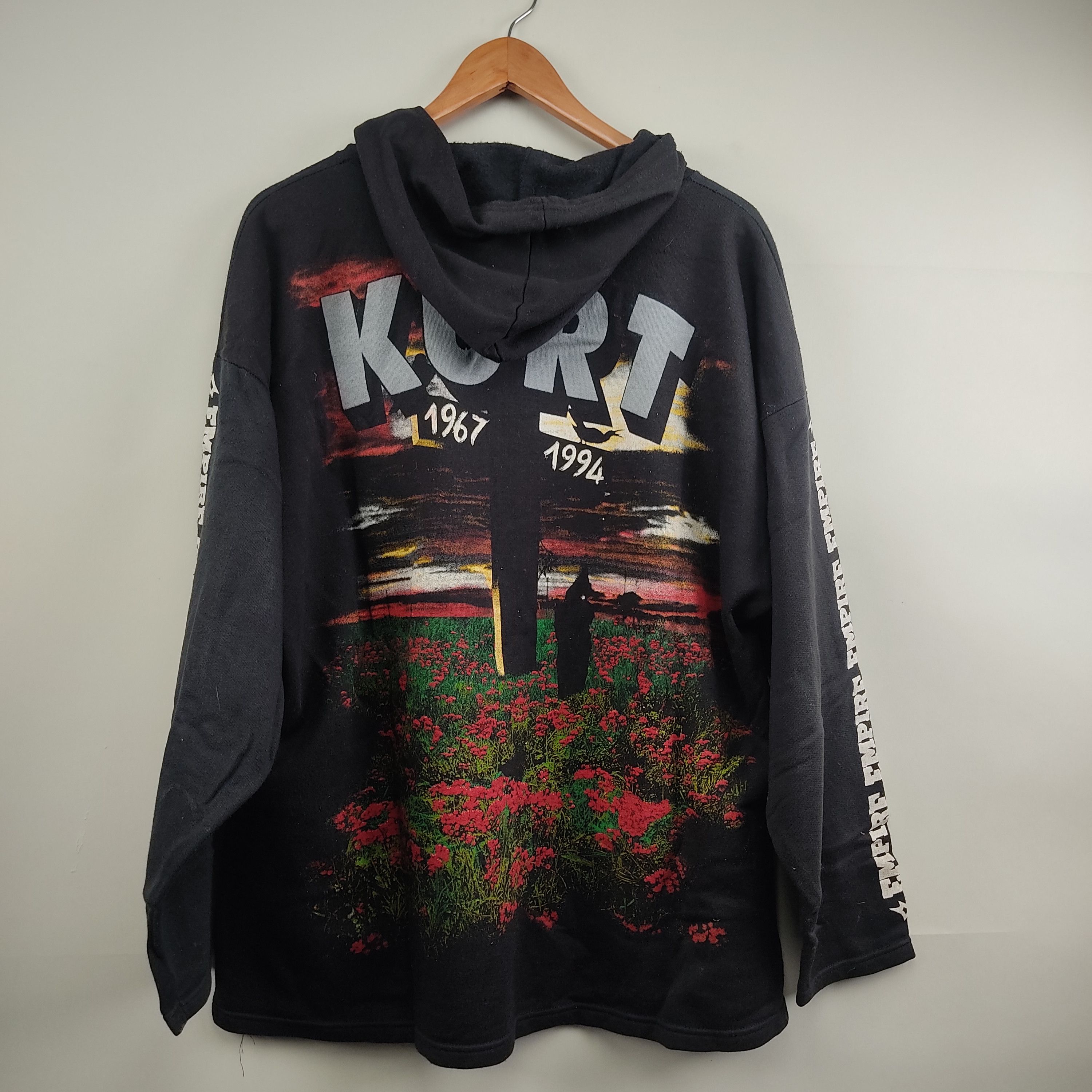 Band Tees × Nirvana × Vintage 90's Nirvana Kurt Cobain Suicide letter Memorial Hoodie Size US XXL / EU 58 / 5 - 5 Thumbnail
