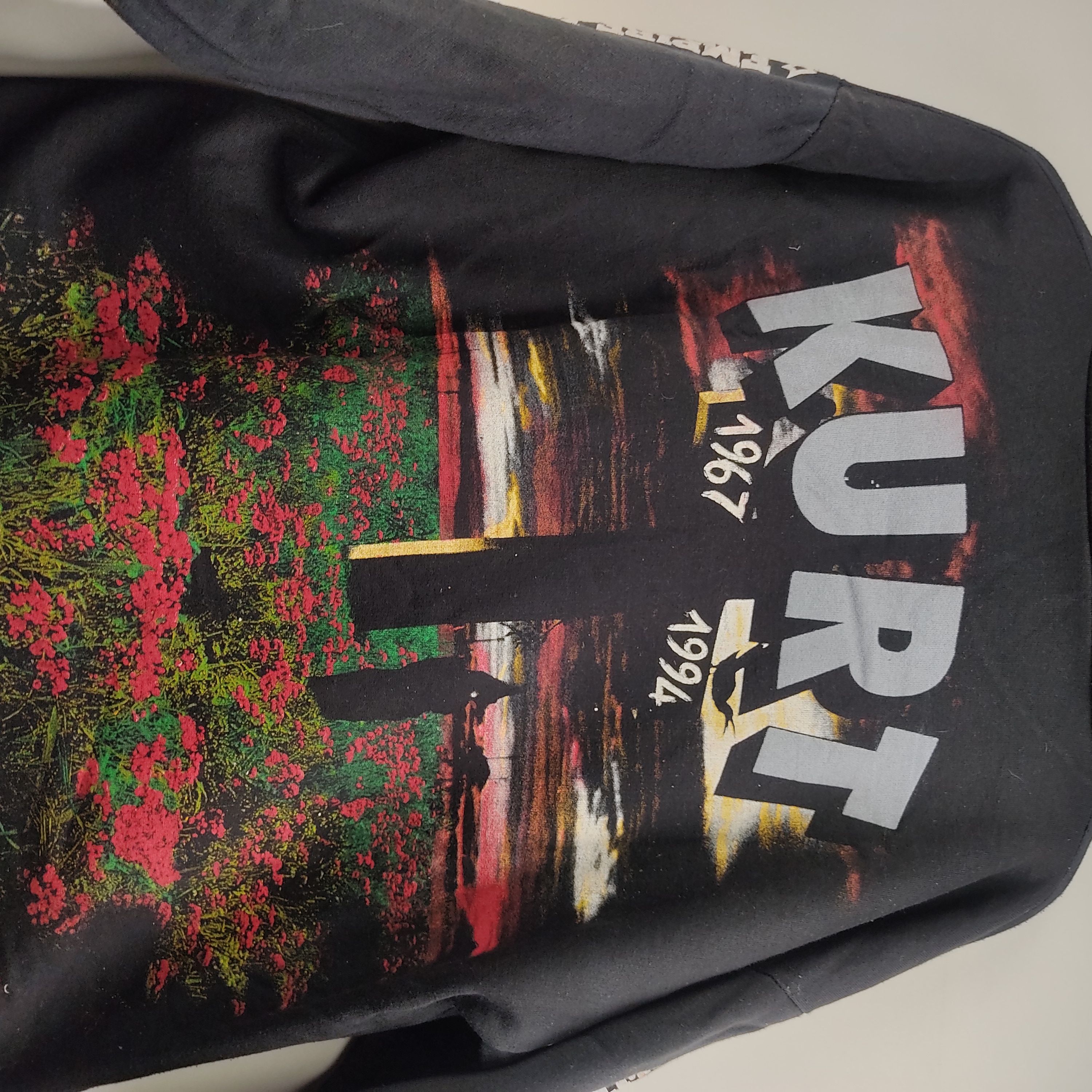 Band Tees × Nirvana × Vintage 90's Nirvana Kurt Cobain Suicide letter Memorial Hoodie Size US XXL / EU 58 / 5 - 6 Thumbnail