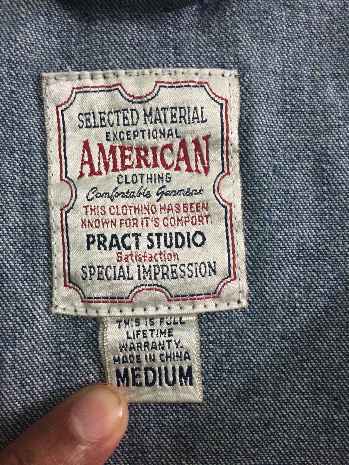 Japanese Brand Pract Studio Denim Jeans Vest (American clothing) Size US M / EU 48-50 / 2 - 9 Thumbnail