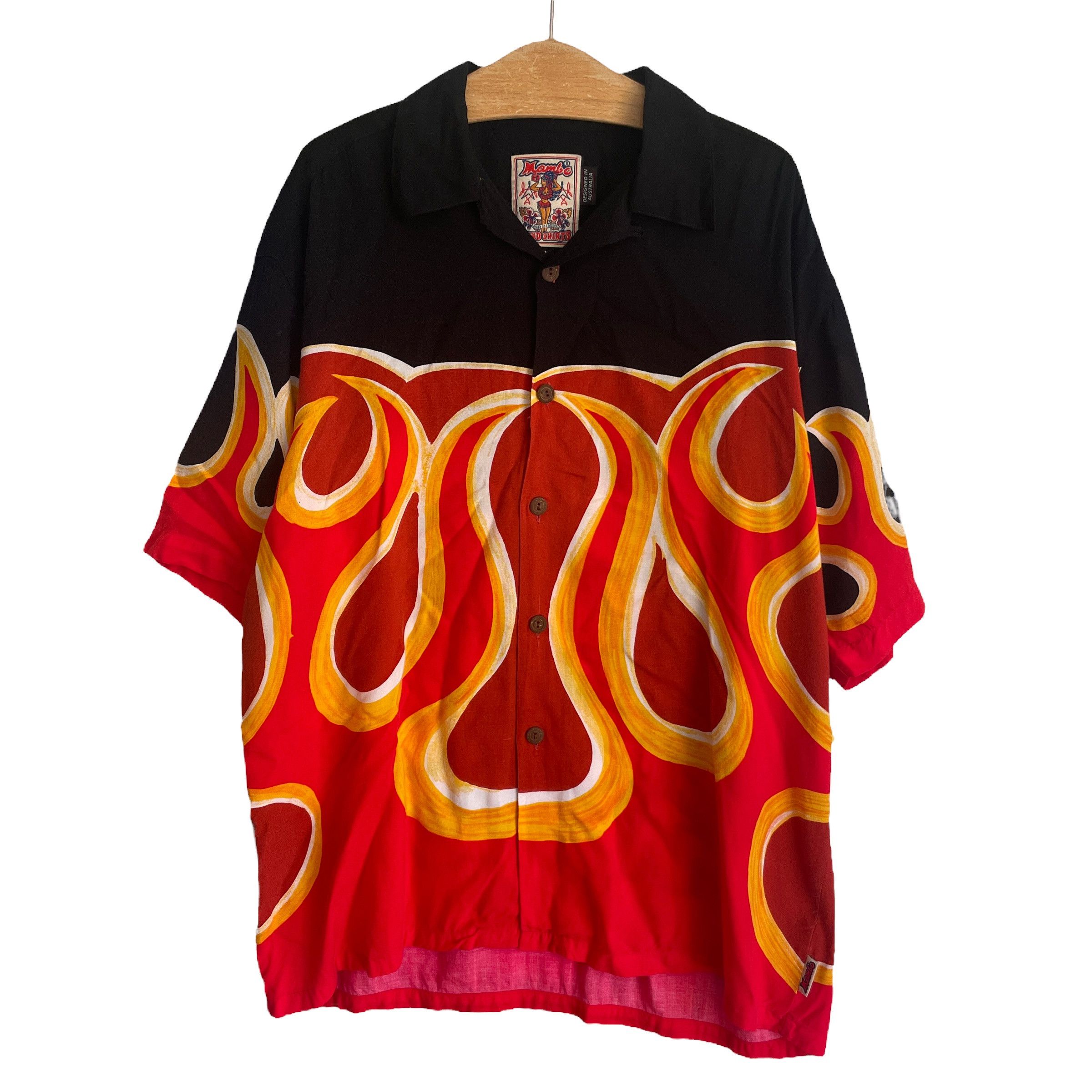 Vintage rare Robin Williams Mambo Australia Flames shirt