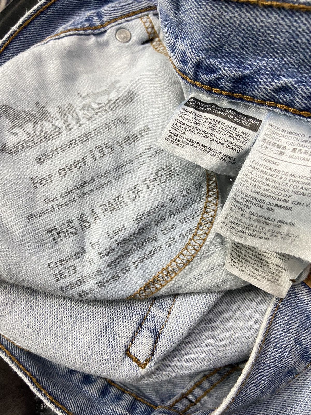 Levi's × Vintage Vintage Levi’s 550 Light Blue Wash Denim Pants 36X34 Size US 36 / EU 52 - 25 Thumbnail