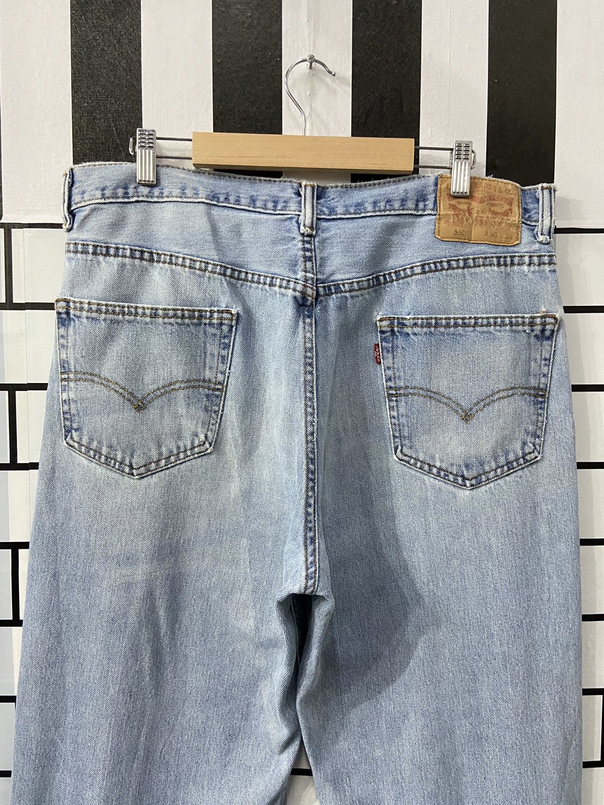 Levi's × Vintage Vintage Levi’s 550 Light Blue Wash Denim Pants 36X34 Size US 36 / EU 52 - 14 Thumbnail